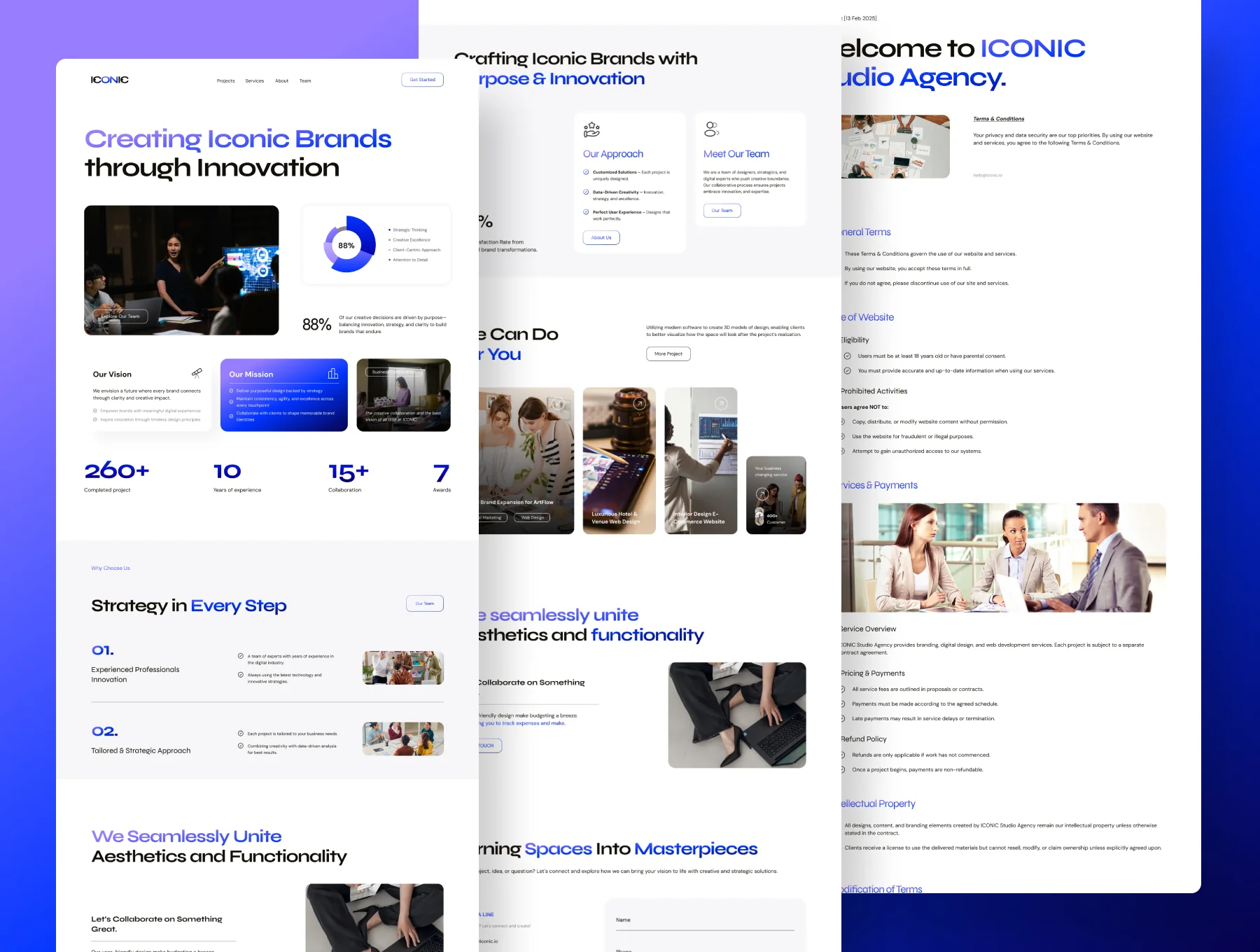 ICONIC - Design Studio Agency Web UI 5