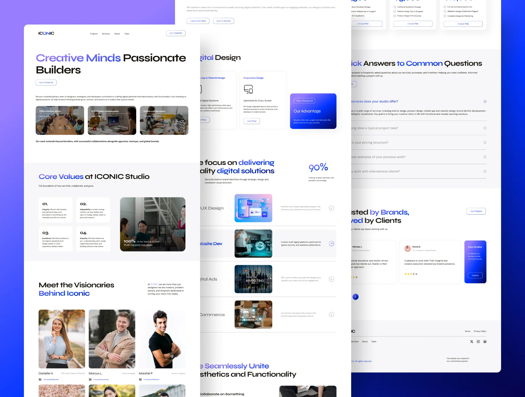 ICONIC - Design Studio Agency Web UI 6