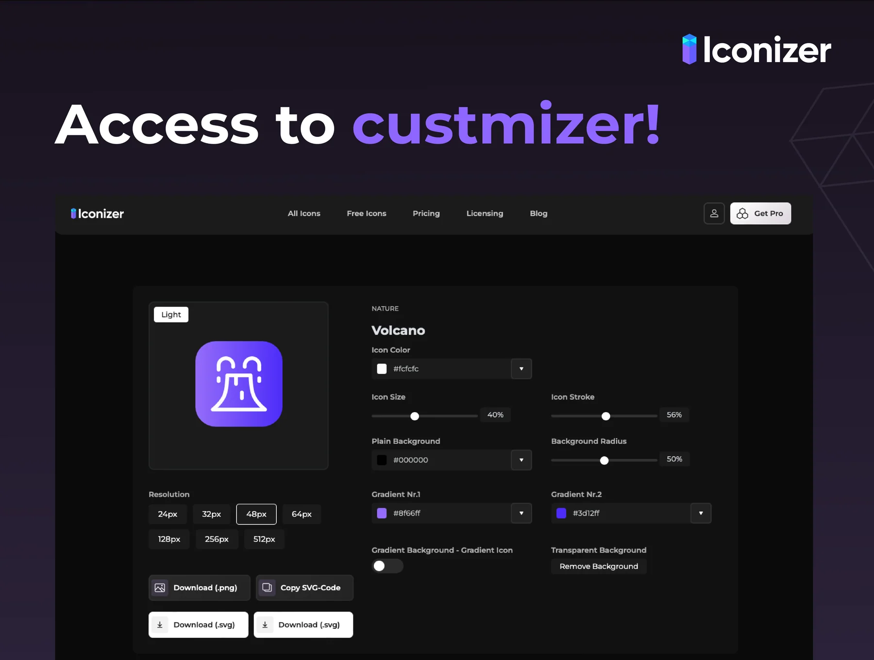 Iconizer Pro | Icon Customizer | 4800+ Icons, 3 Styles 6