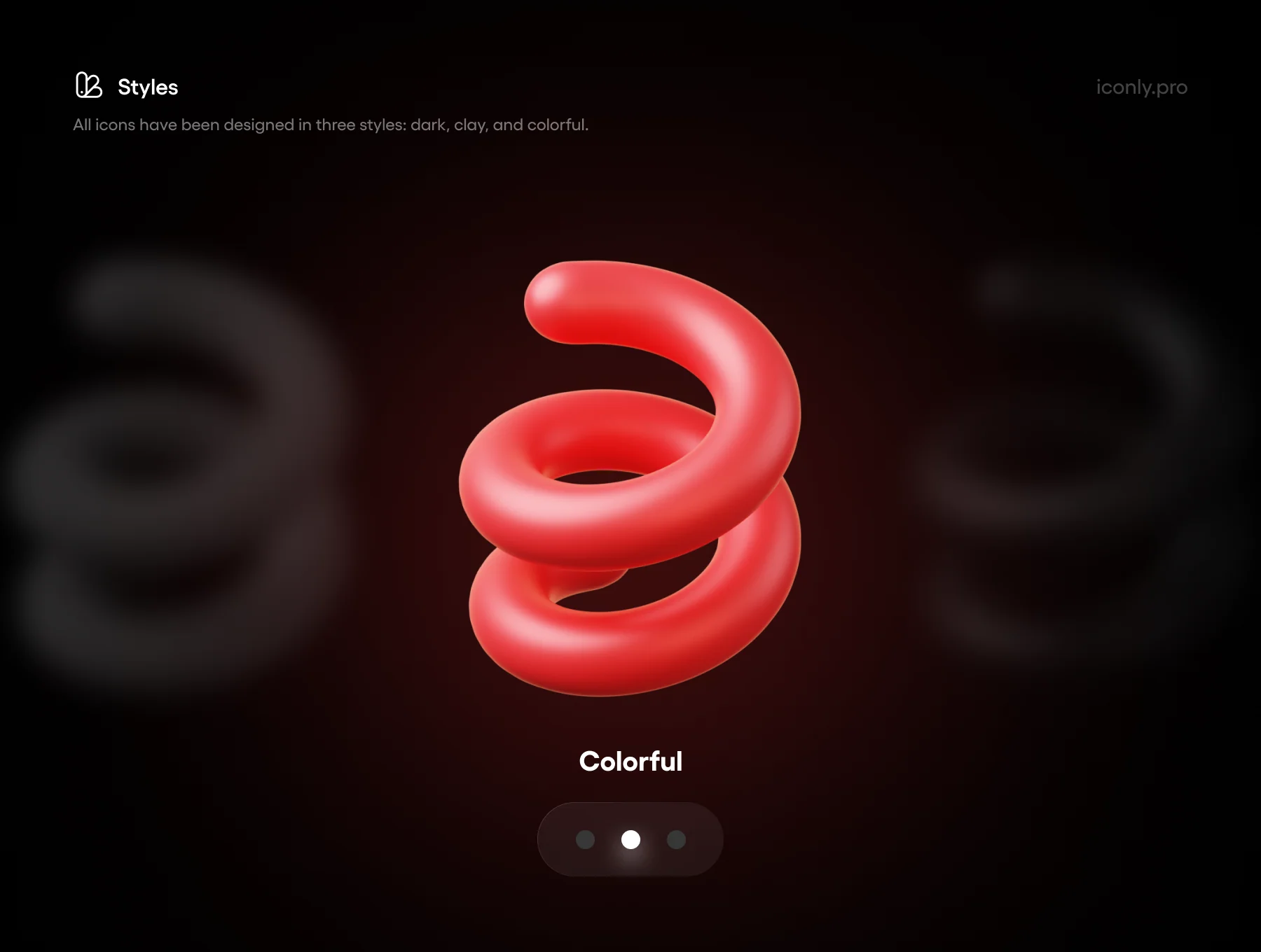 Iconly Pro, 3D Shape icons 2