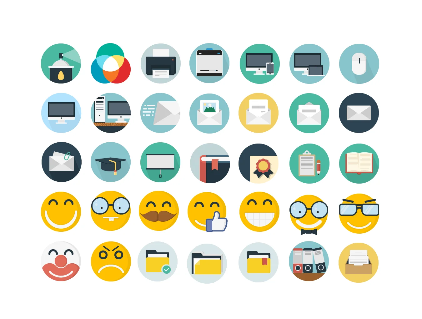 Icons Mind Flat 4