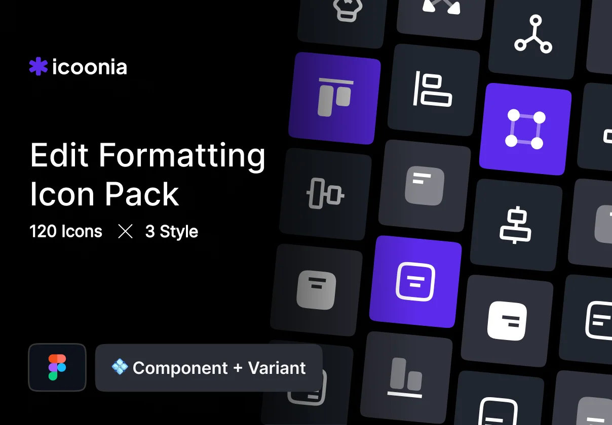 Icoonia - Edit Formatting Icon Pack