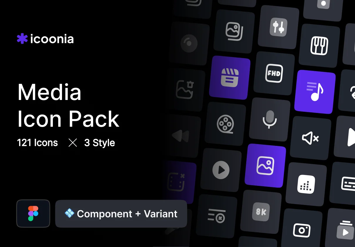 Icoonia - Media Icon Pack