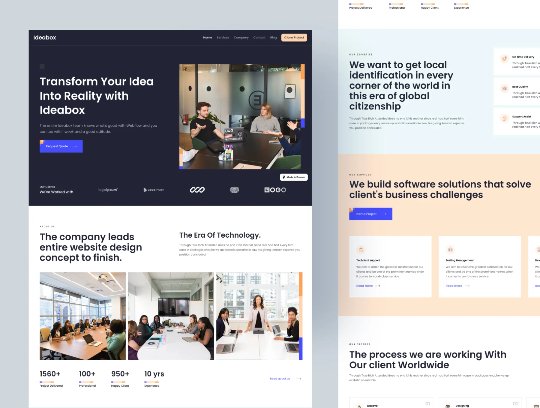 Ideabox - Website Template for Framer