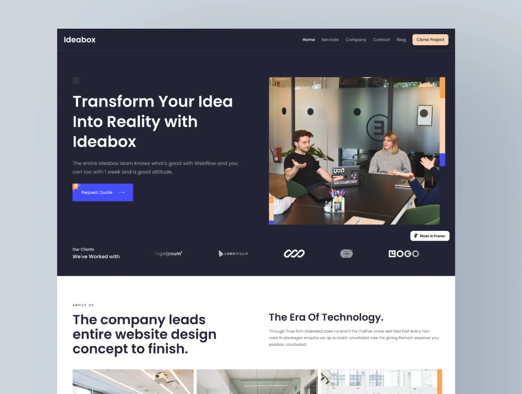 Ideabox - Website Template for Framer 4