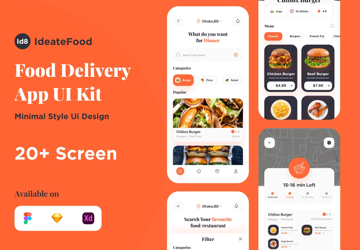 Ideate Food Delivery App Ui KIt