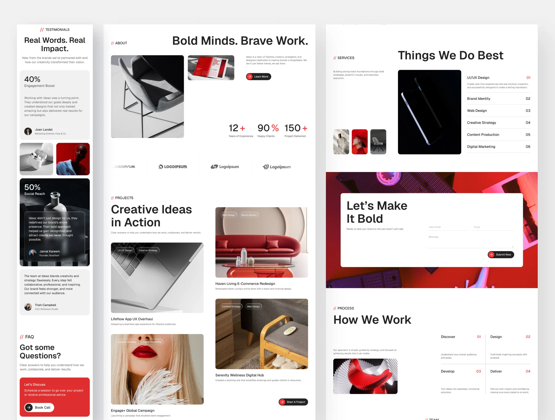 Ideaz - Creative Agency Website Framer Template 3