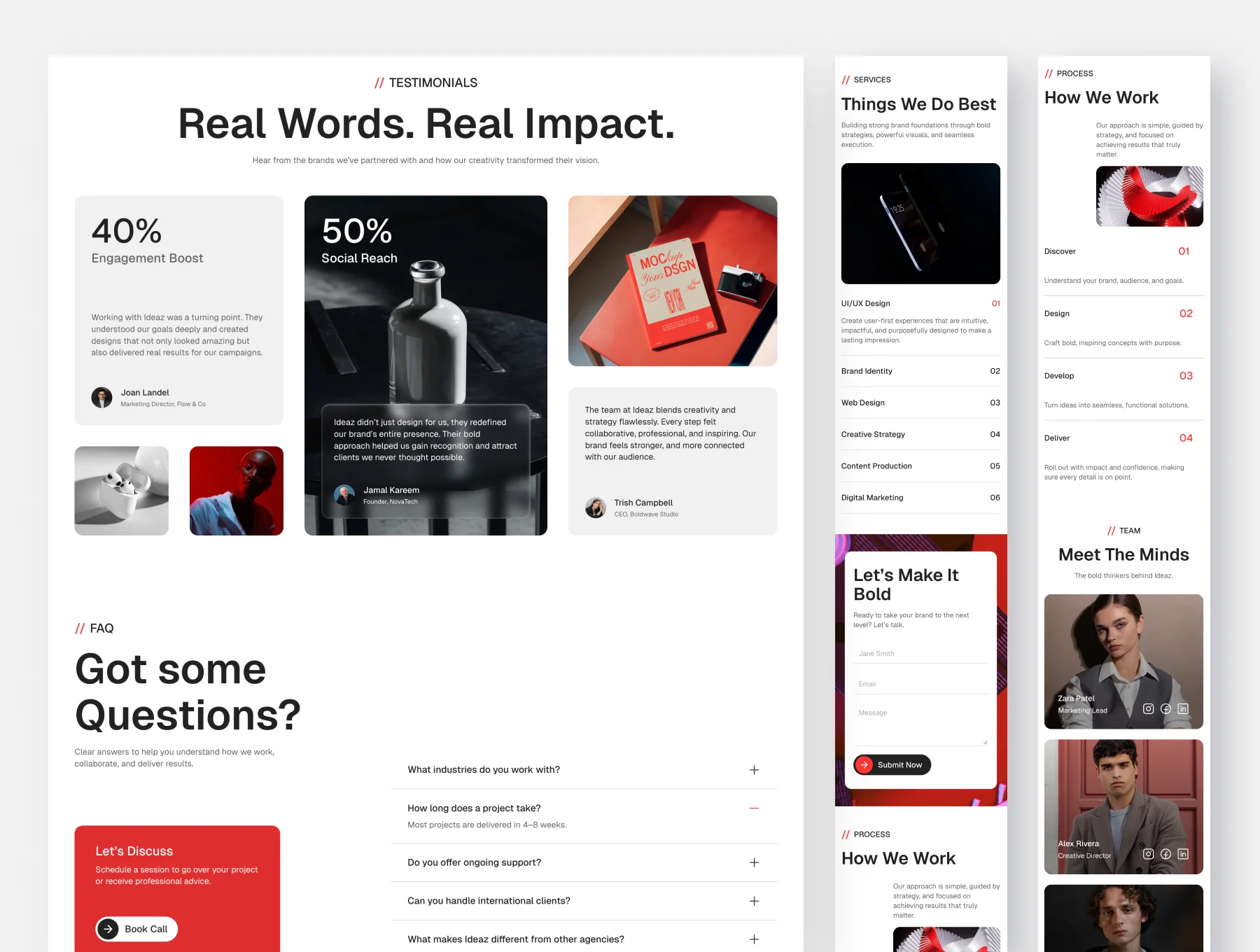 Ideaz - Creative Agency Website Framer Template 4