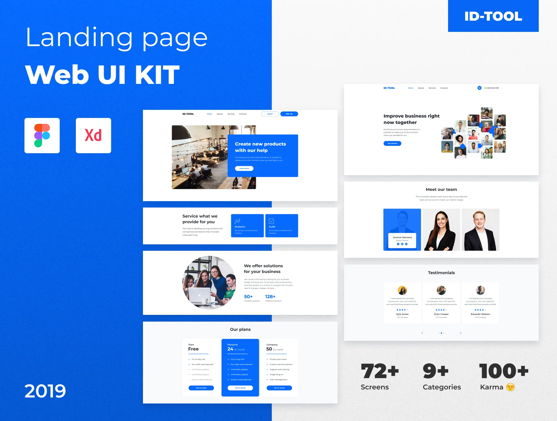 IDTOOL Landing page Web UI Kit