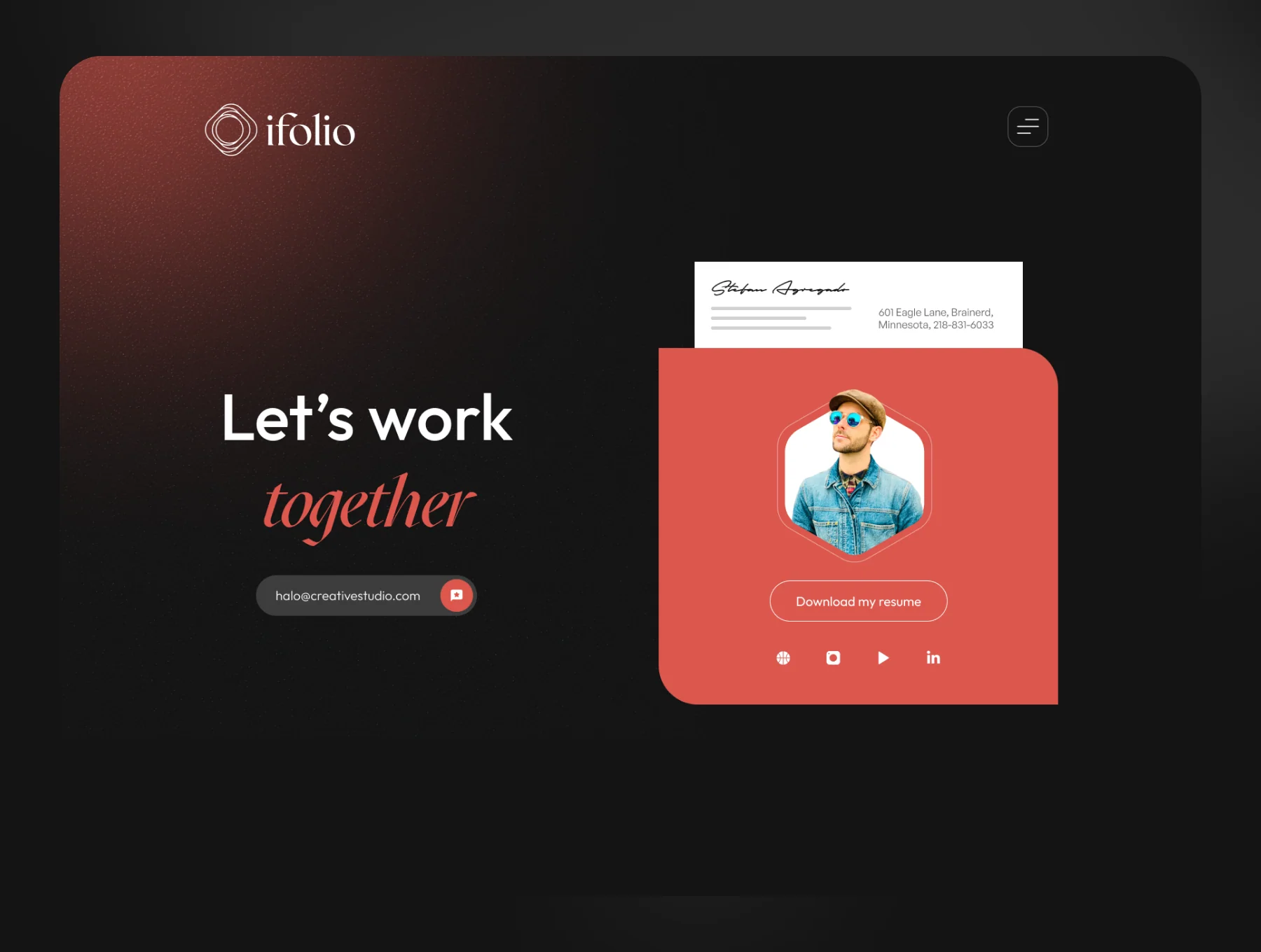 ifolio — Framer Portfolio Template 6