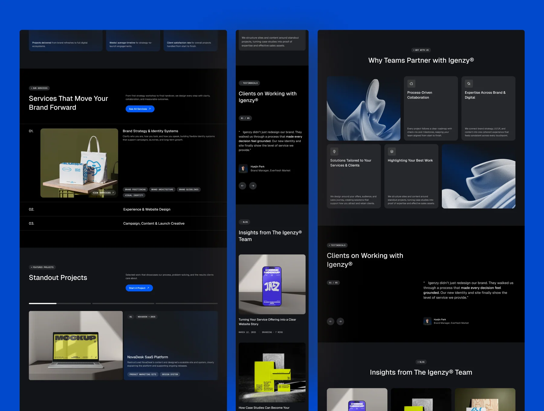Igenzy - Creative Agency Website UI Figma Template