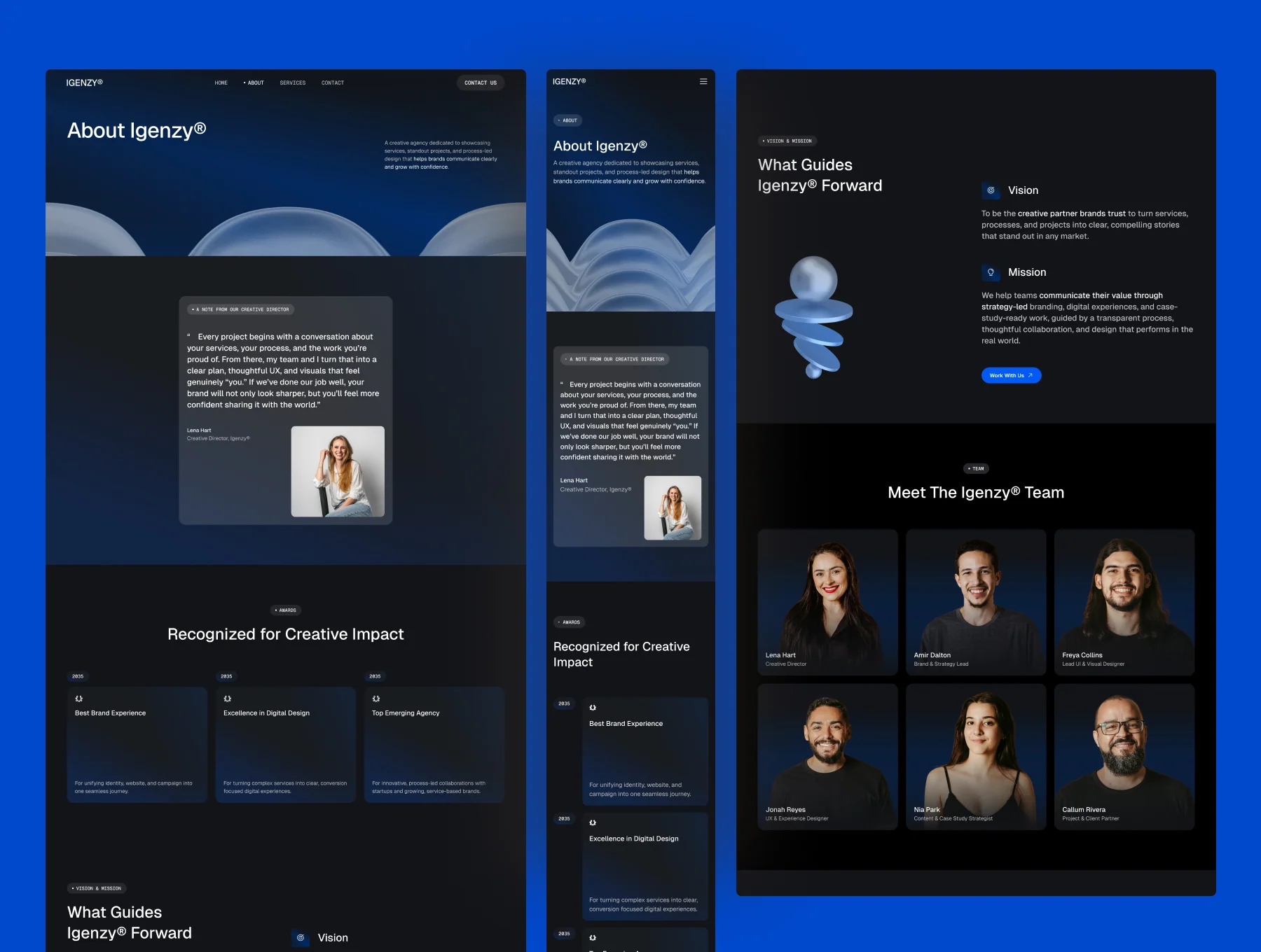 Igenzy - Creative Agency Website UI Figma Template 2