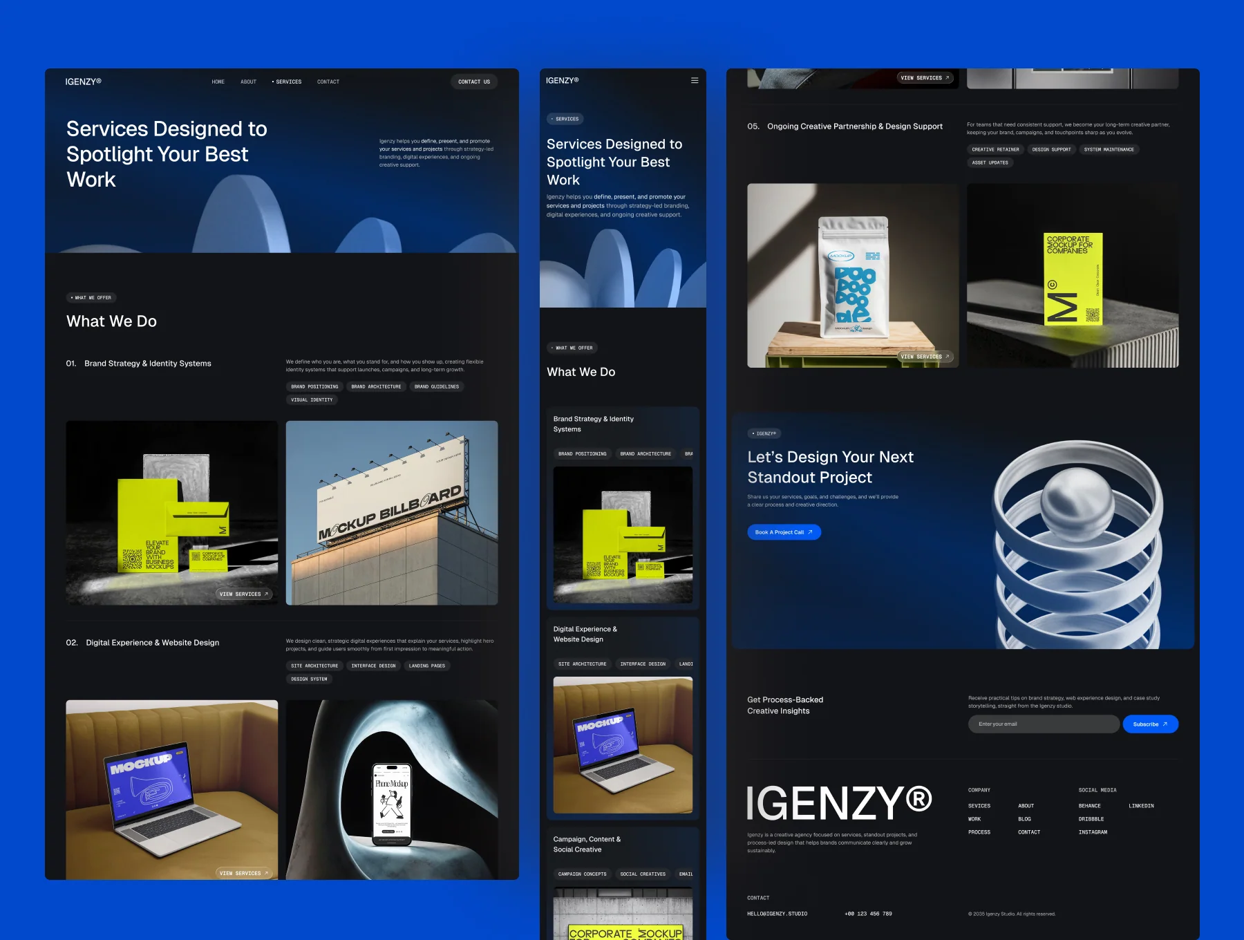 Igenzy - Creative Agency Website UI Figma Template 3