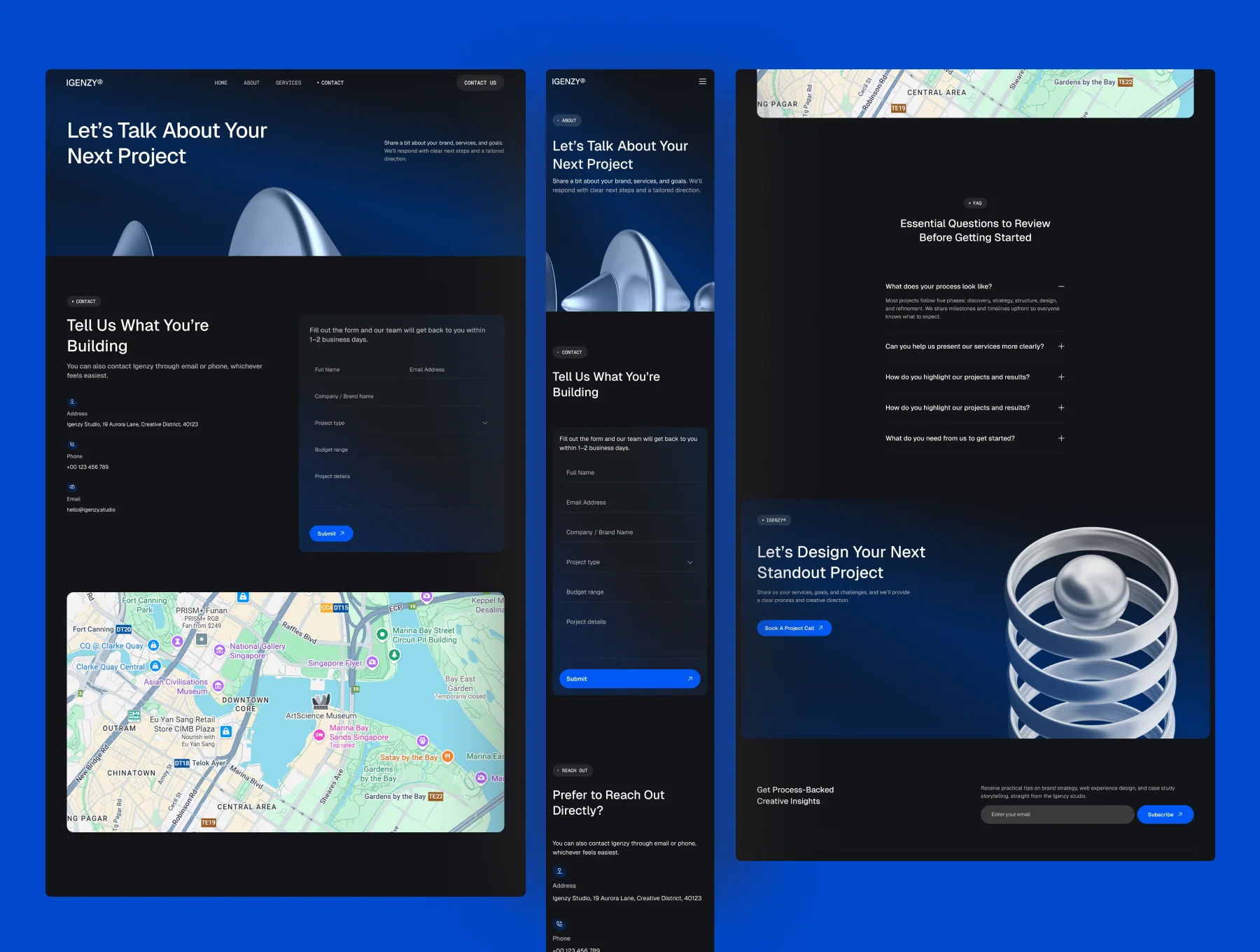 Igenzy - Creative Agency Website UI Figma Template 5