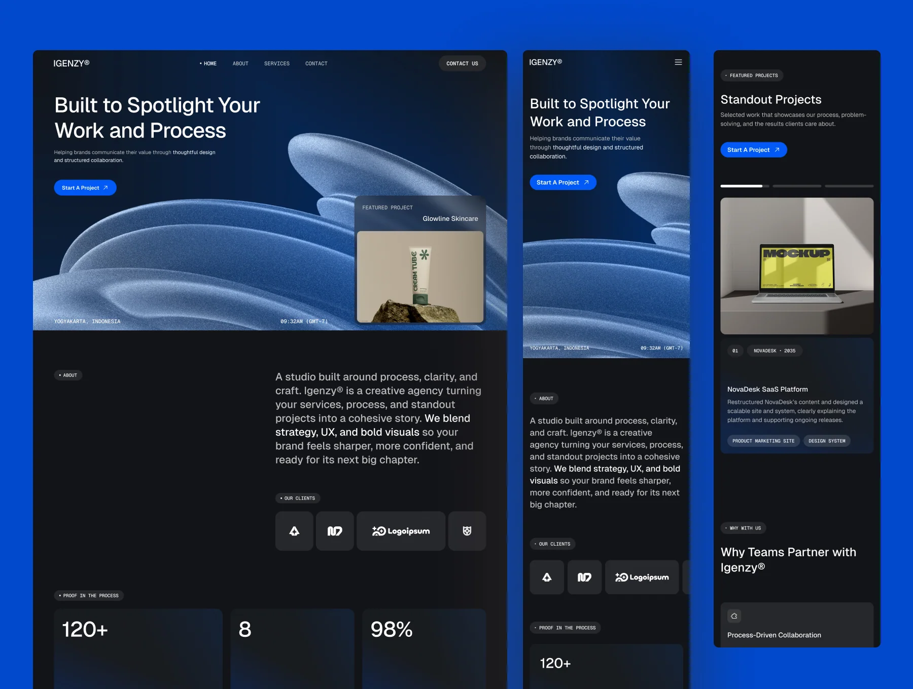 Igenzy - Creative Agency Website UI Figma Template 6