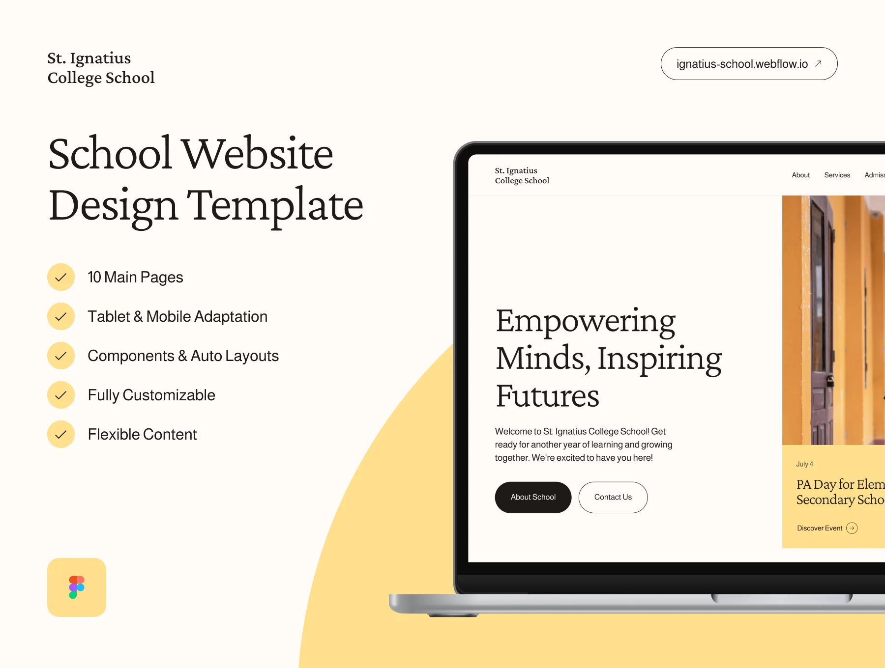 Ignatius School — Website Design Template
