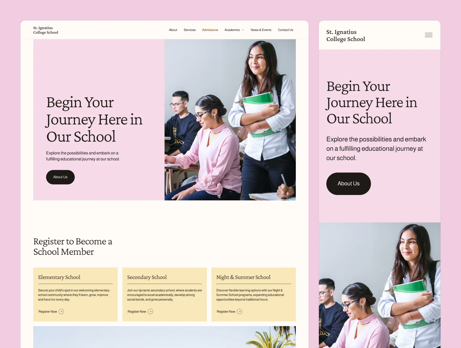 Ignatius School — Website Design Template 4
