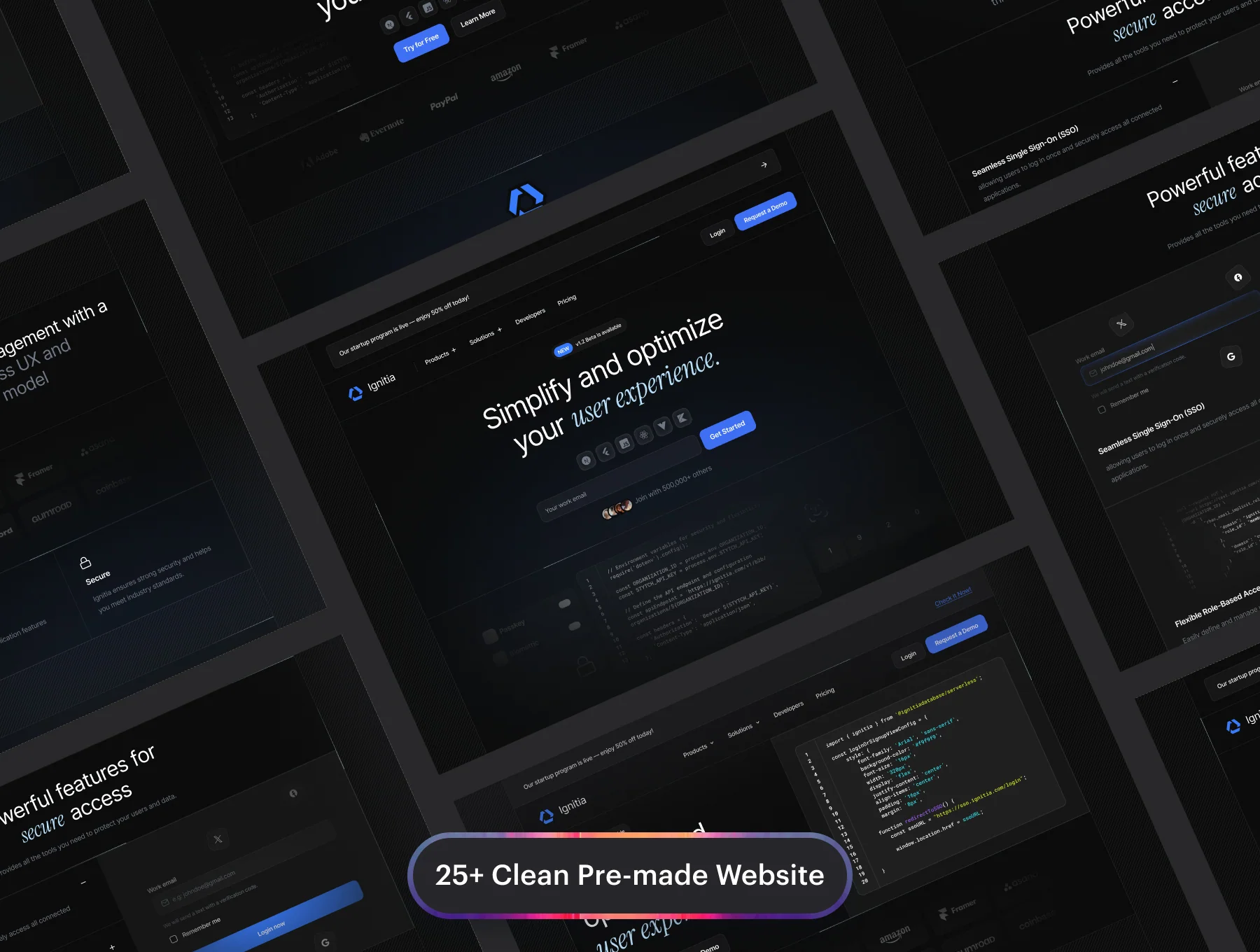 Ignitia - User Management & SaaS - Website UI Kit 3