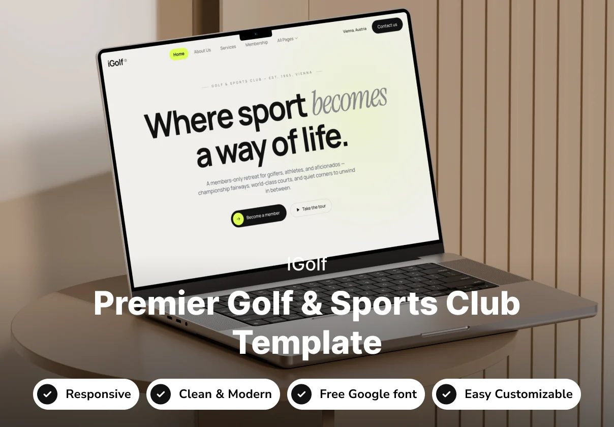 IGolf - Premier Golf & Sports Club Template