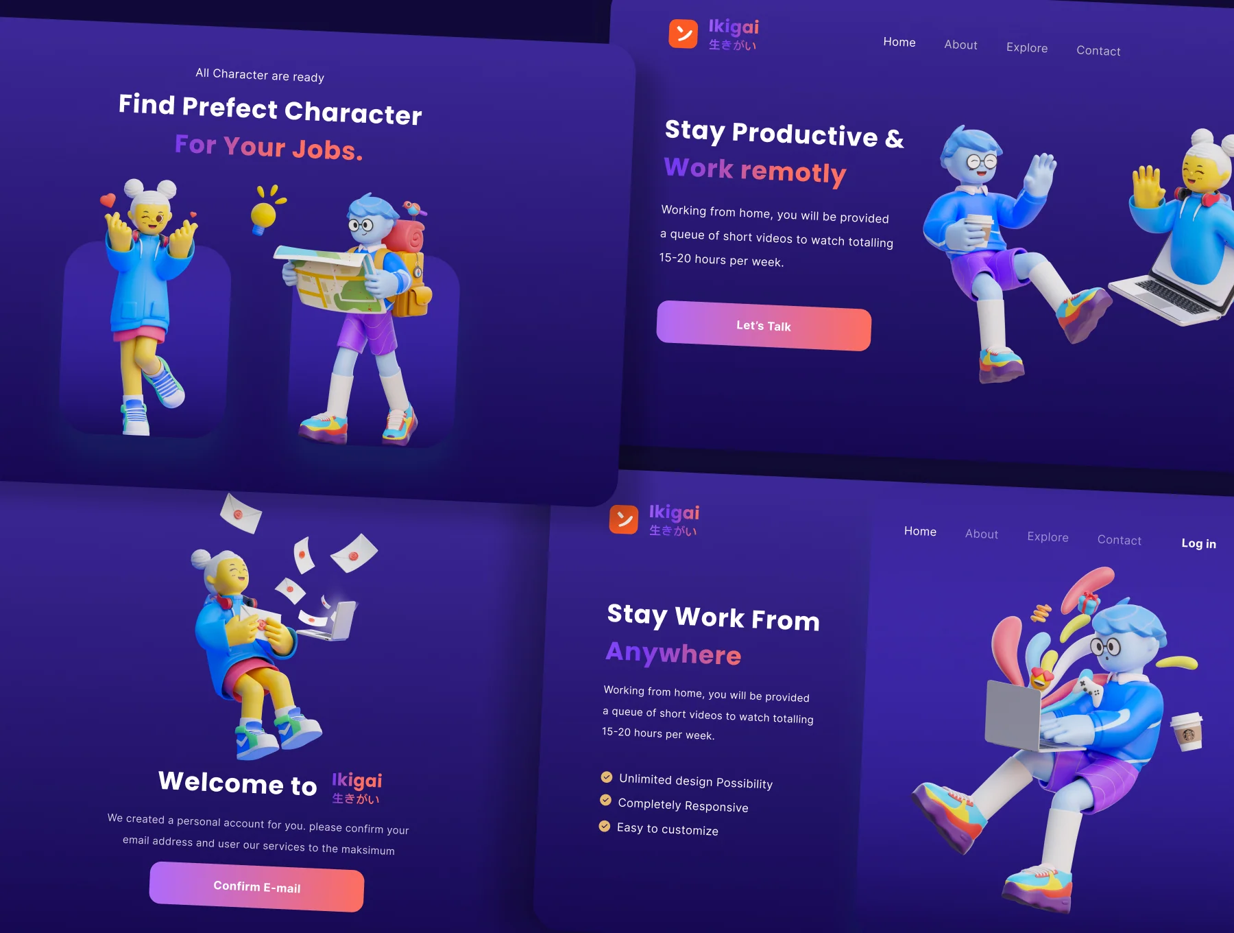 Ikigai - 3D Character Pack 4
