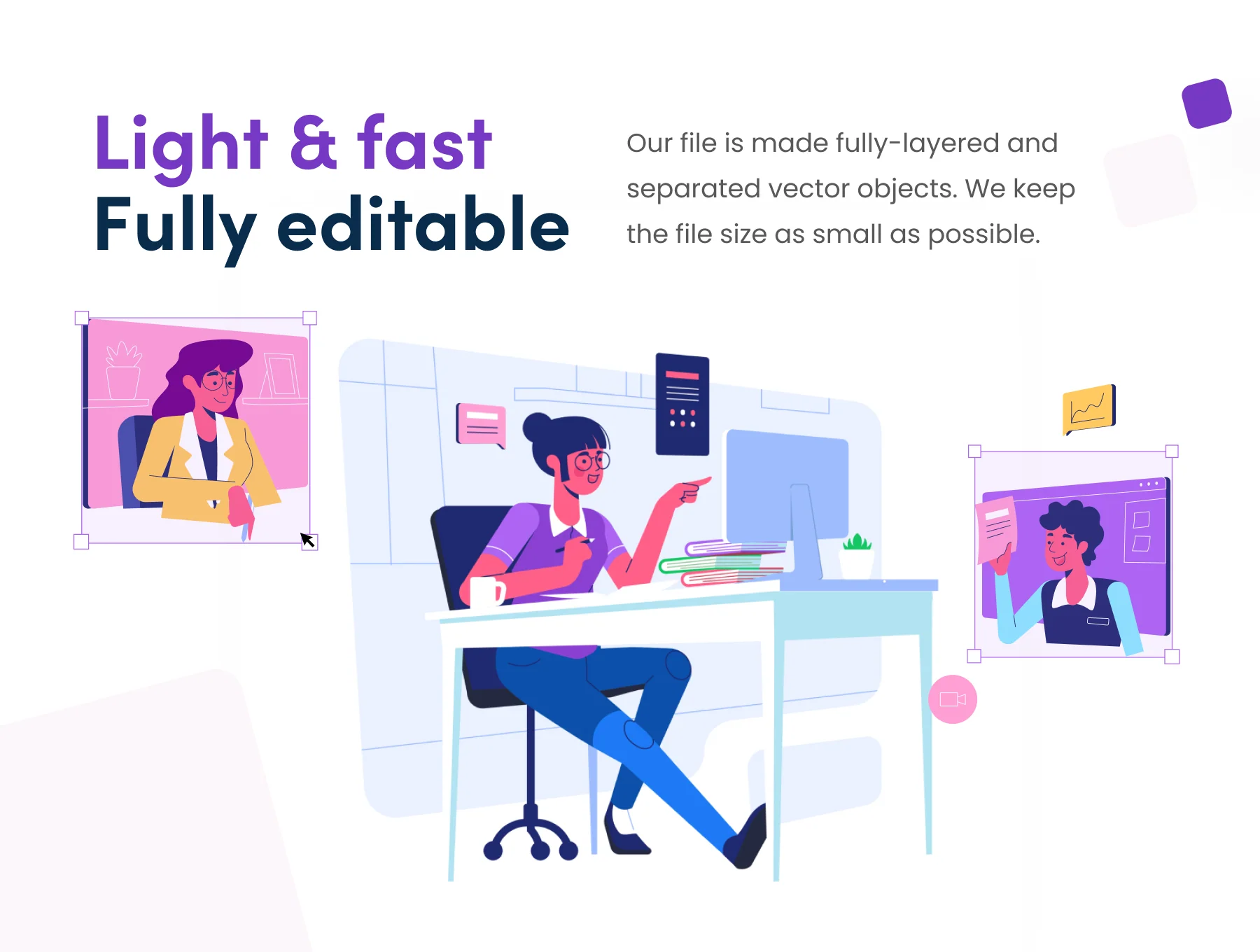 Illustraly - Work from Home Illustration set 2