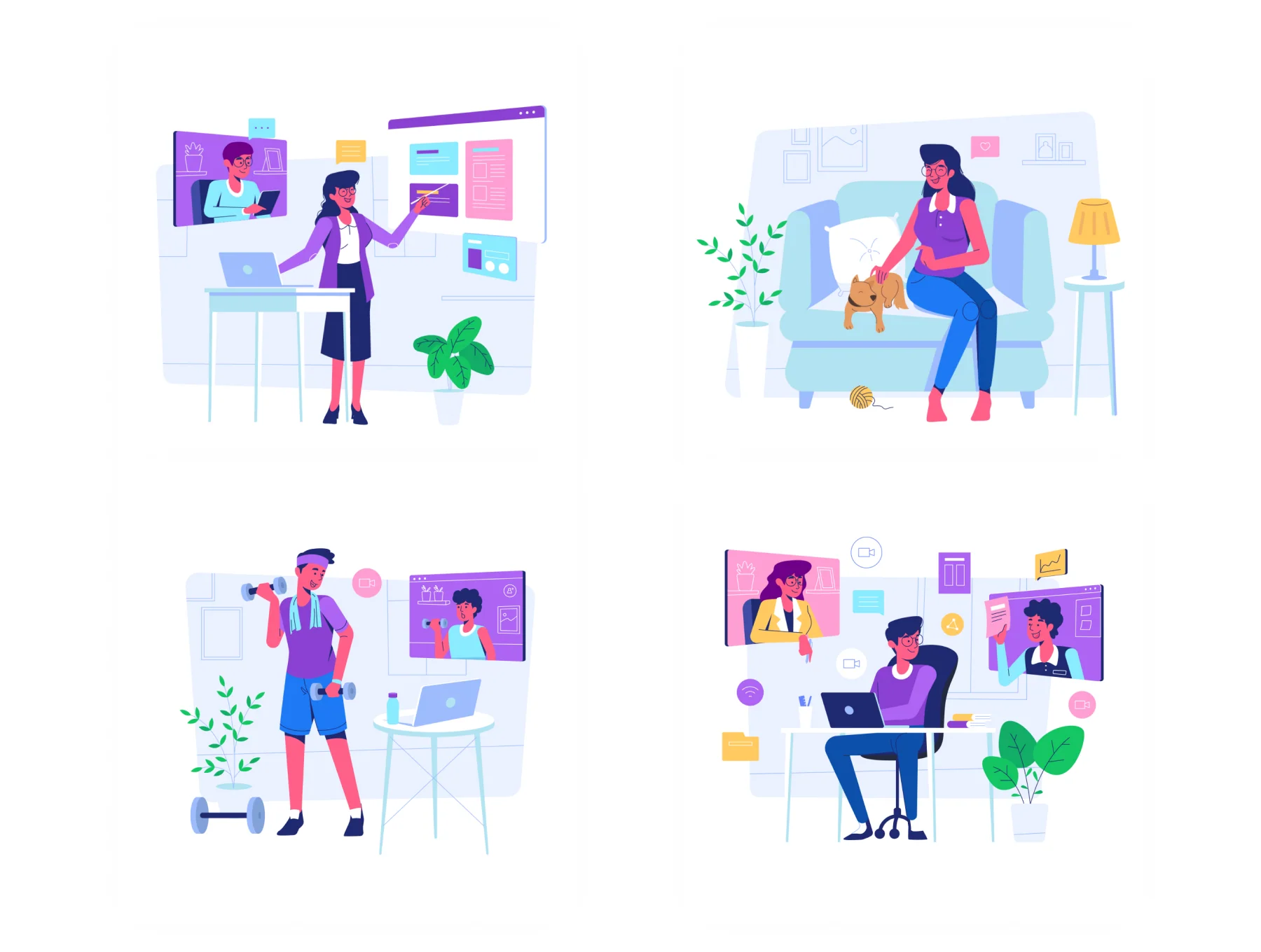 Illustraly - Work from Home Illustration set 5