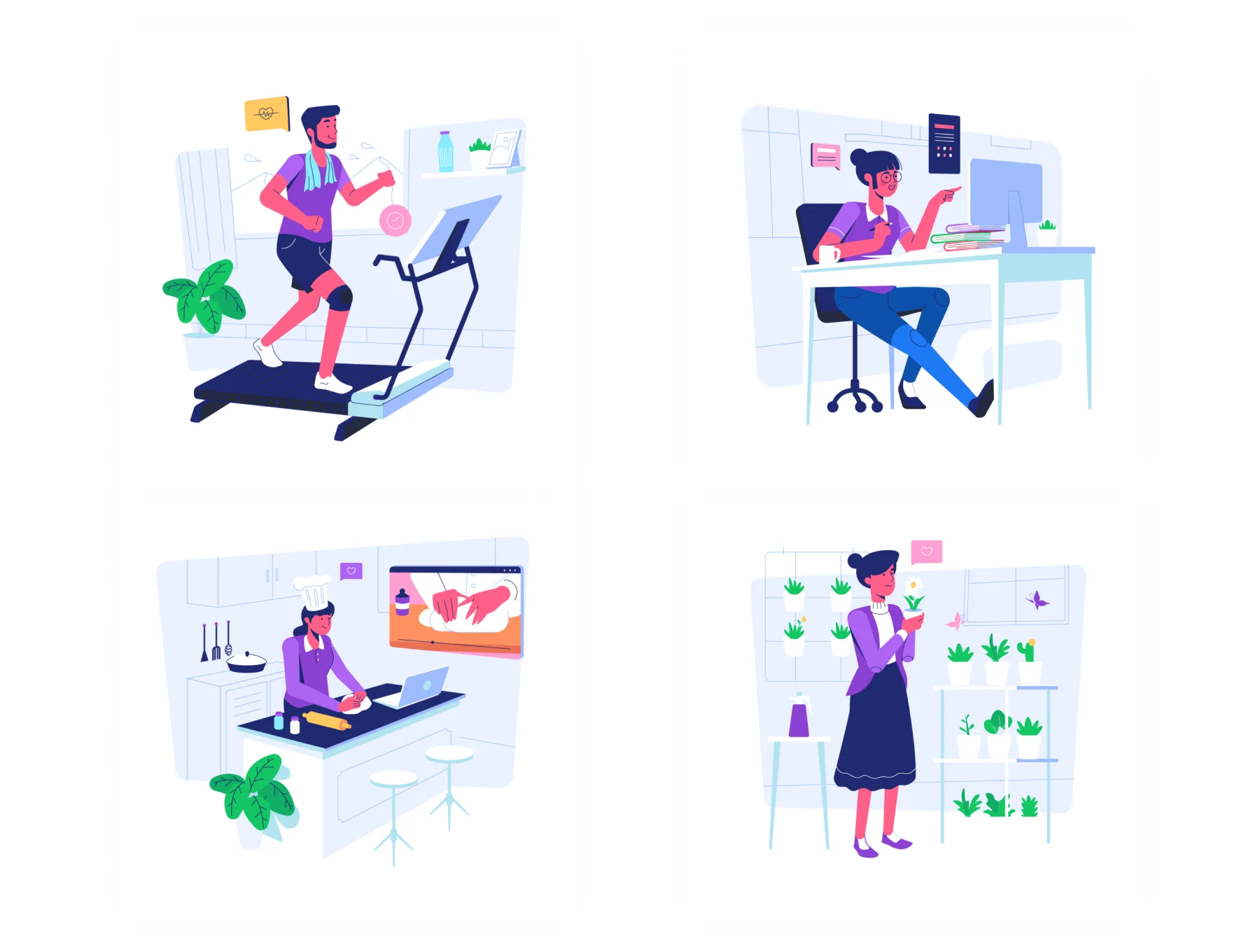 Illustraly - Work from Home Illustration set 6