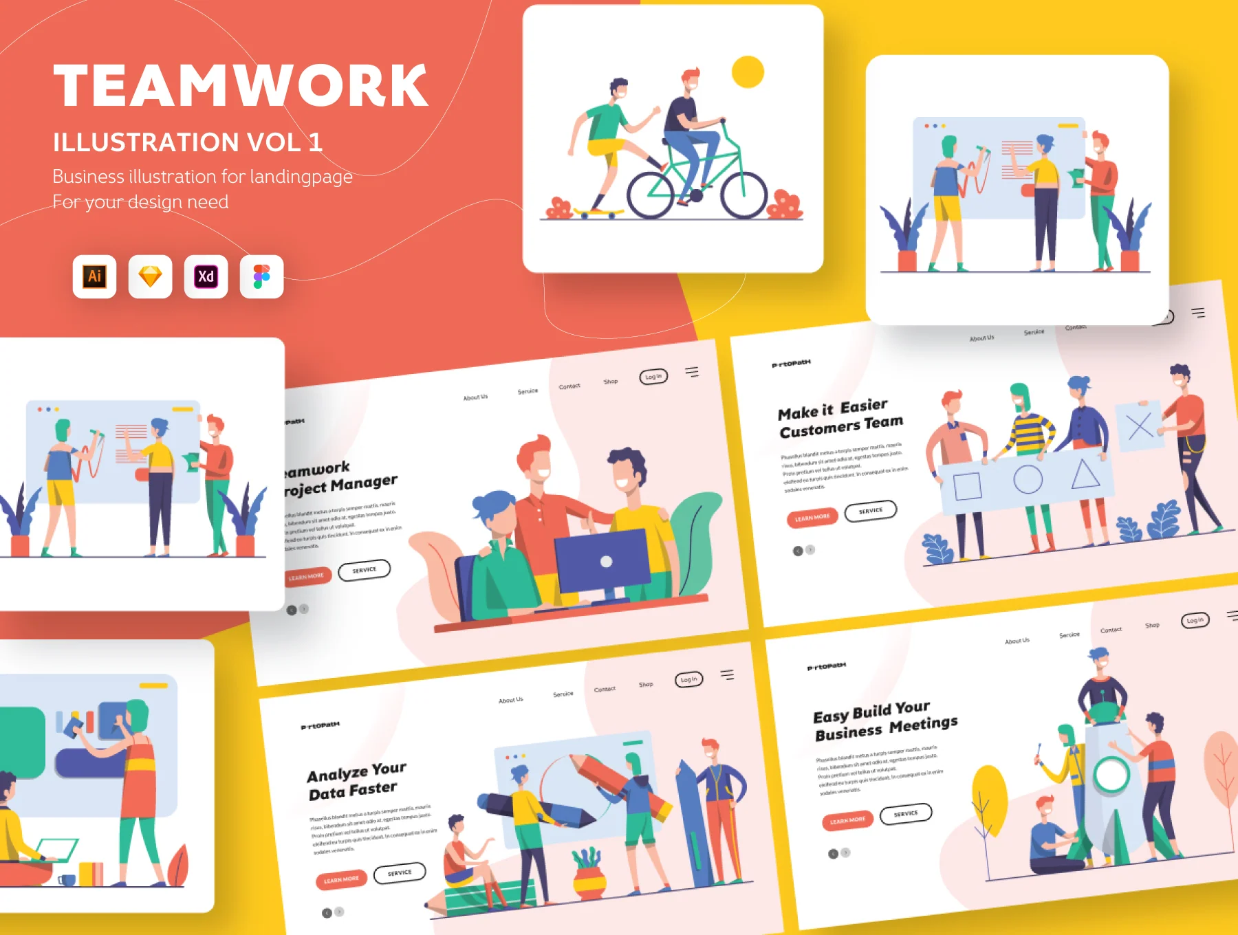 Illustration Startup Teamwork Pack Vol.1