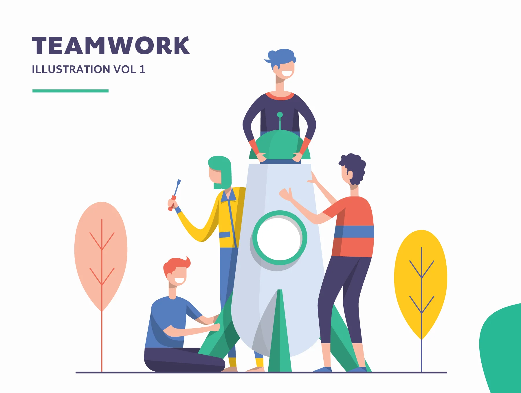 Illustration Startup Teamwork Pack Vol.1 5