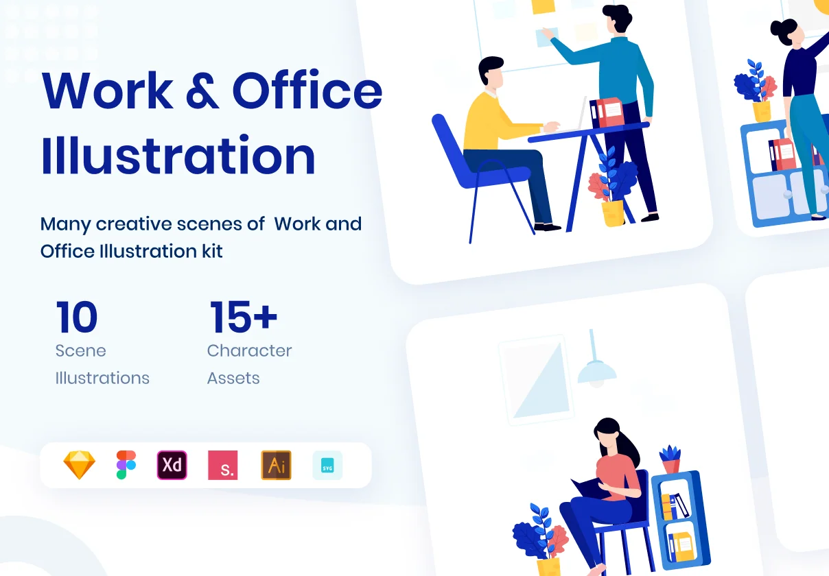 Illustration Work & Office KIT