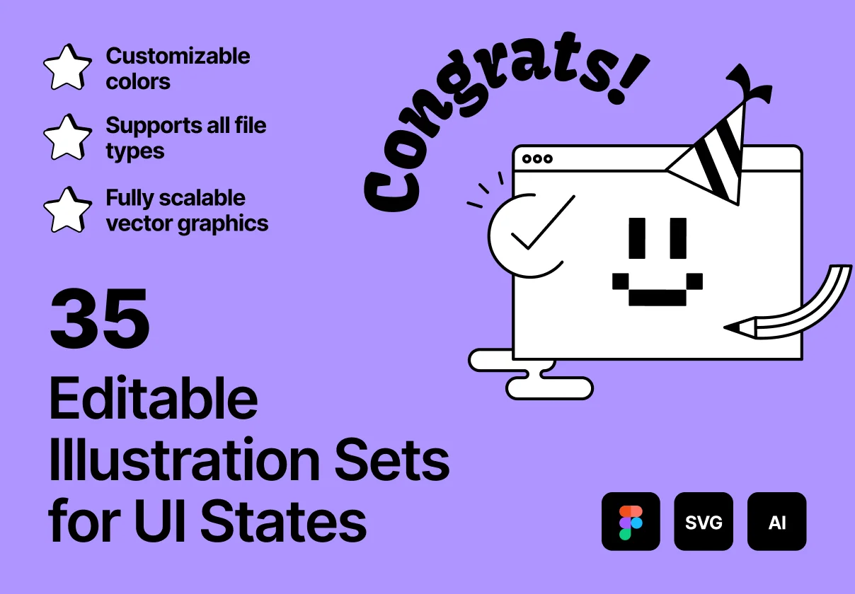 Illustration sets for Web and App