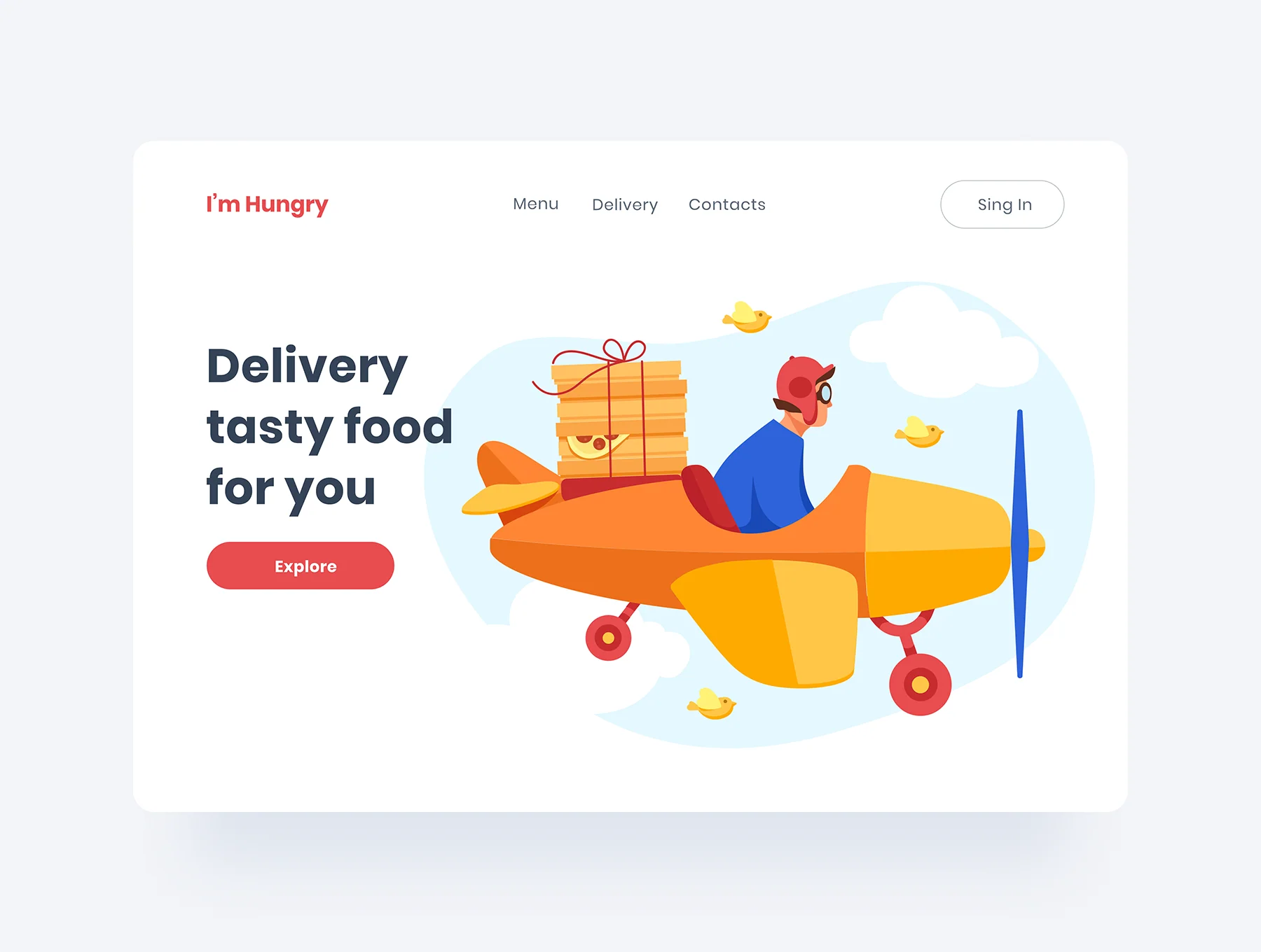 I'm Hungry. Food Delivery Illustrations 5