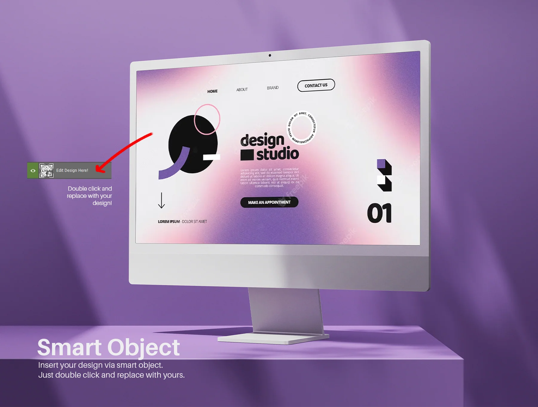 iMac 24 Inch PSD Mockup Pack 3