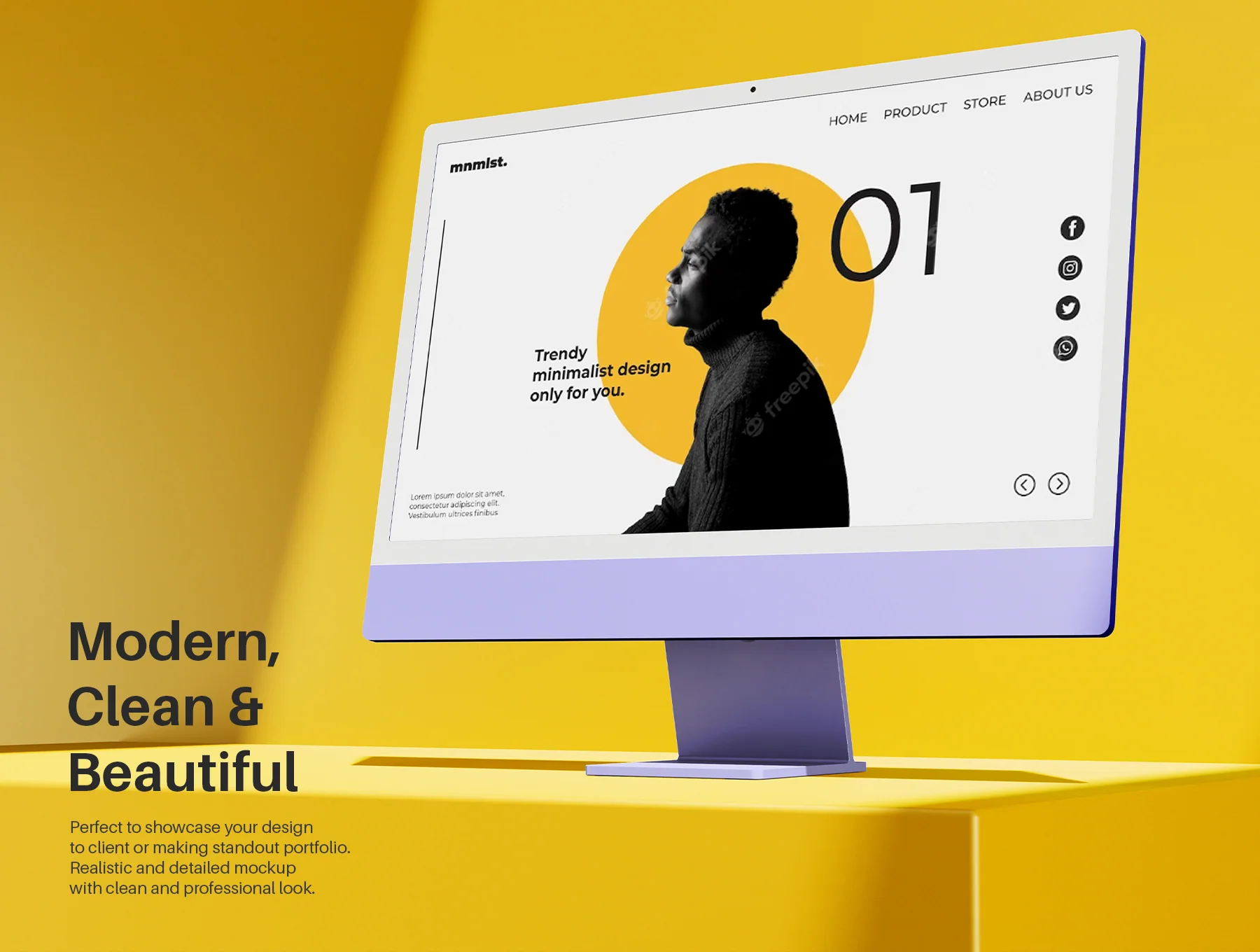 iMac 24 Inch PSD Mockup Pack 4