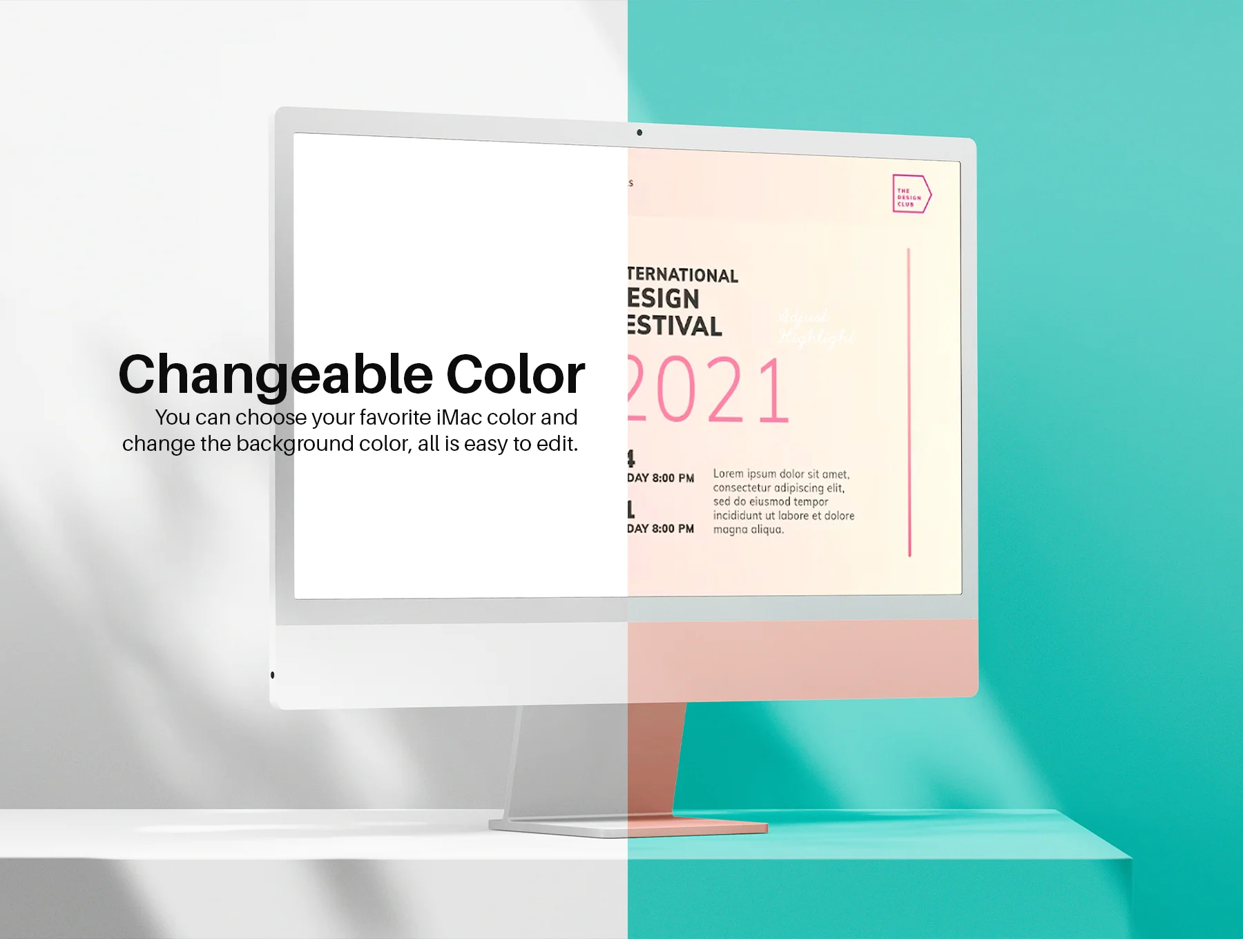 iMac 24 Inch PSD Mockup Pack 5