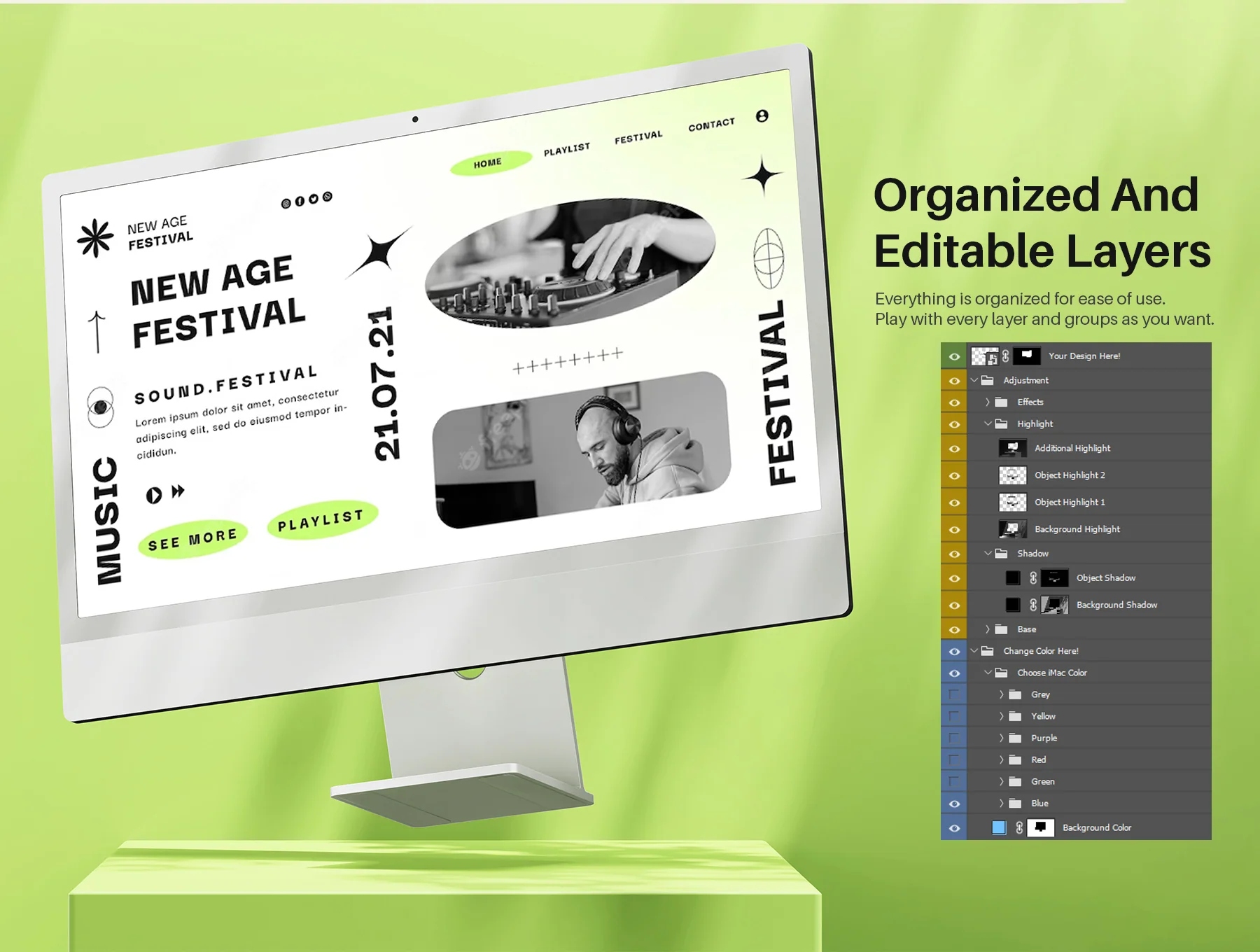 iMac 24 Inch PSD Mockup Pack 6