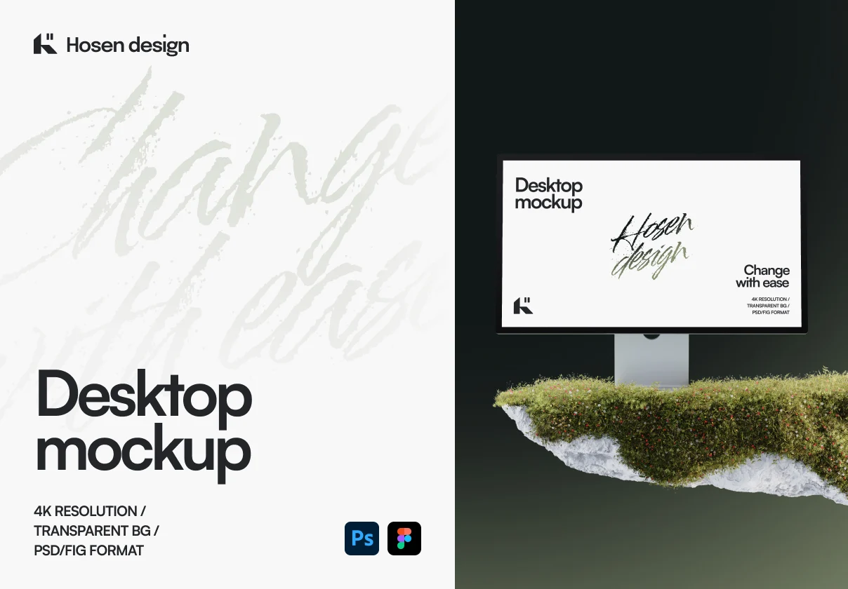 Desktop Mockup — Nature Scene