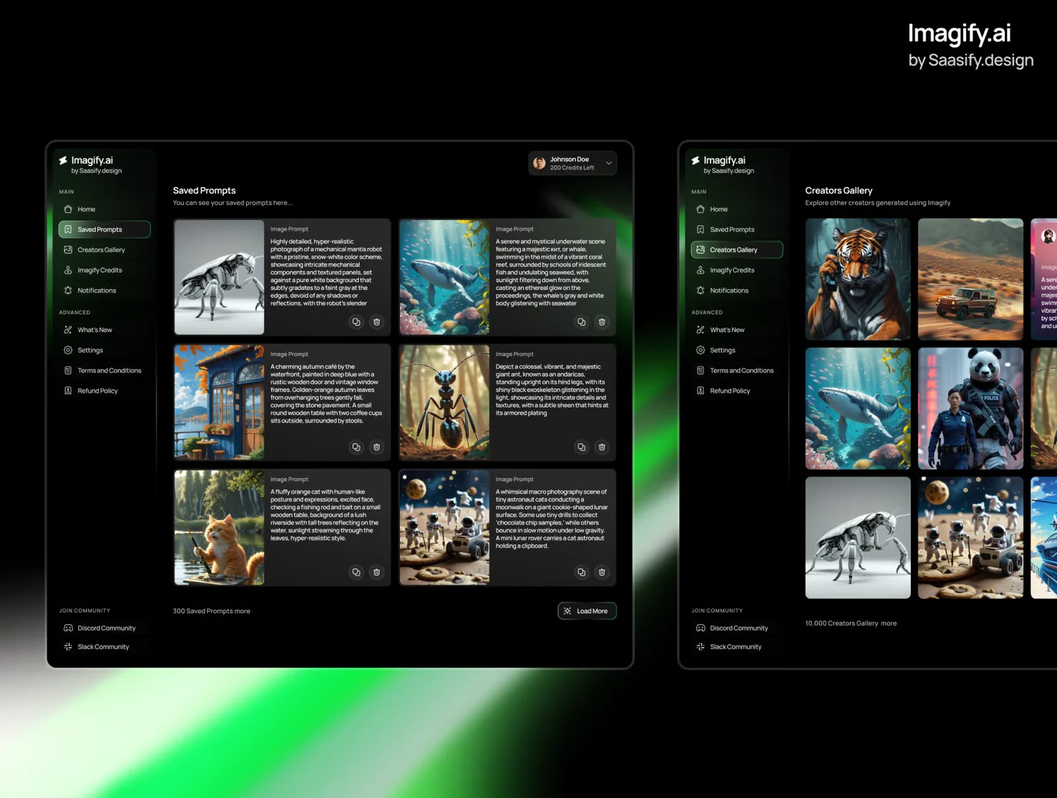 Imagify AI Image Generator web app figma UI kit 2