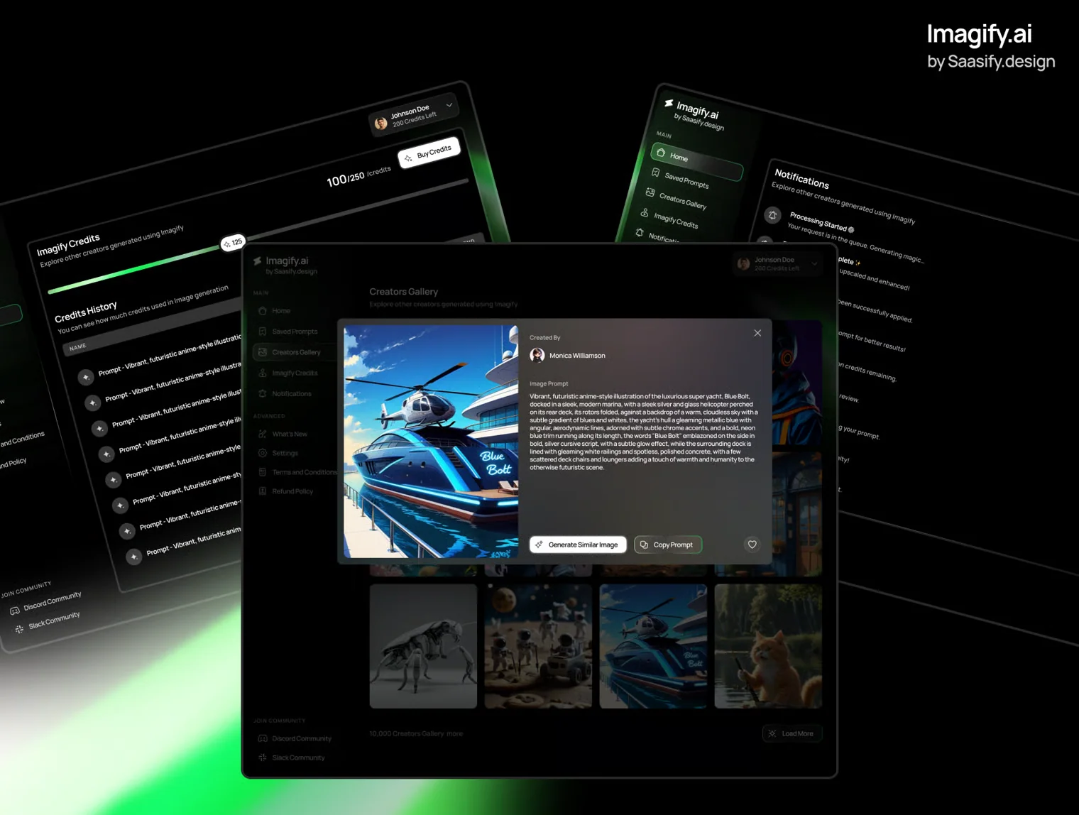 Imagify AI Image Generator web app figma UI kit 5