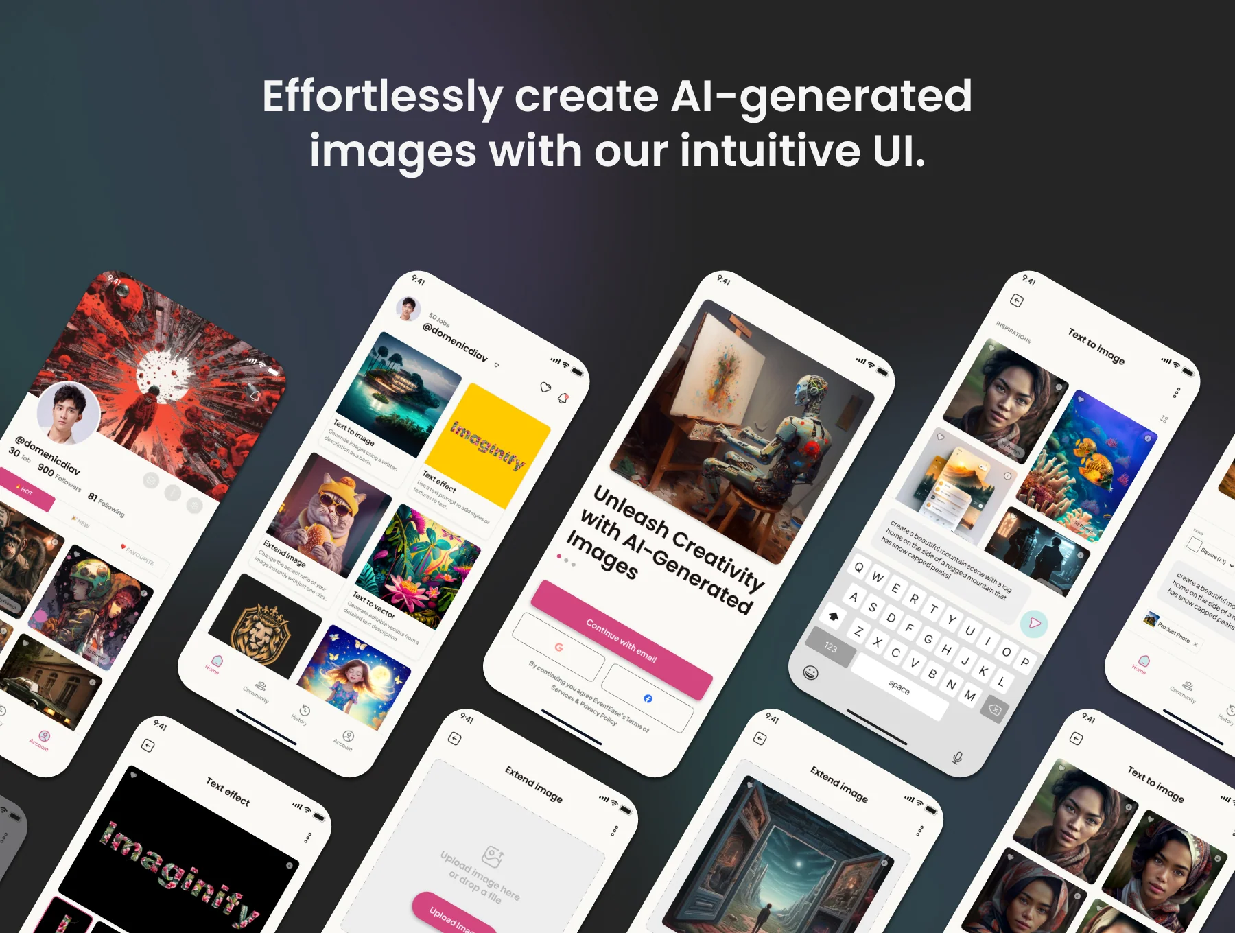 Imaginify - AI Image Generator Mobile App UI Kit 3