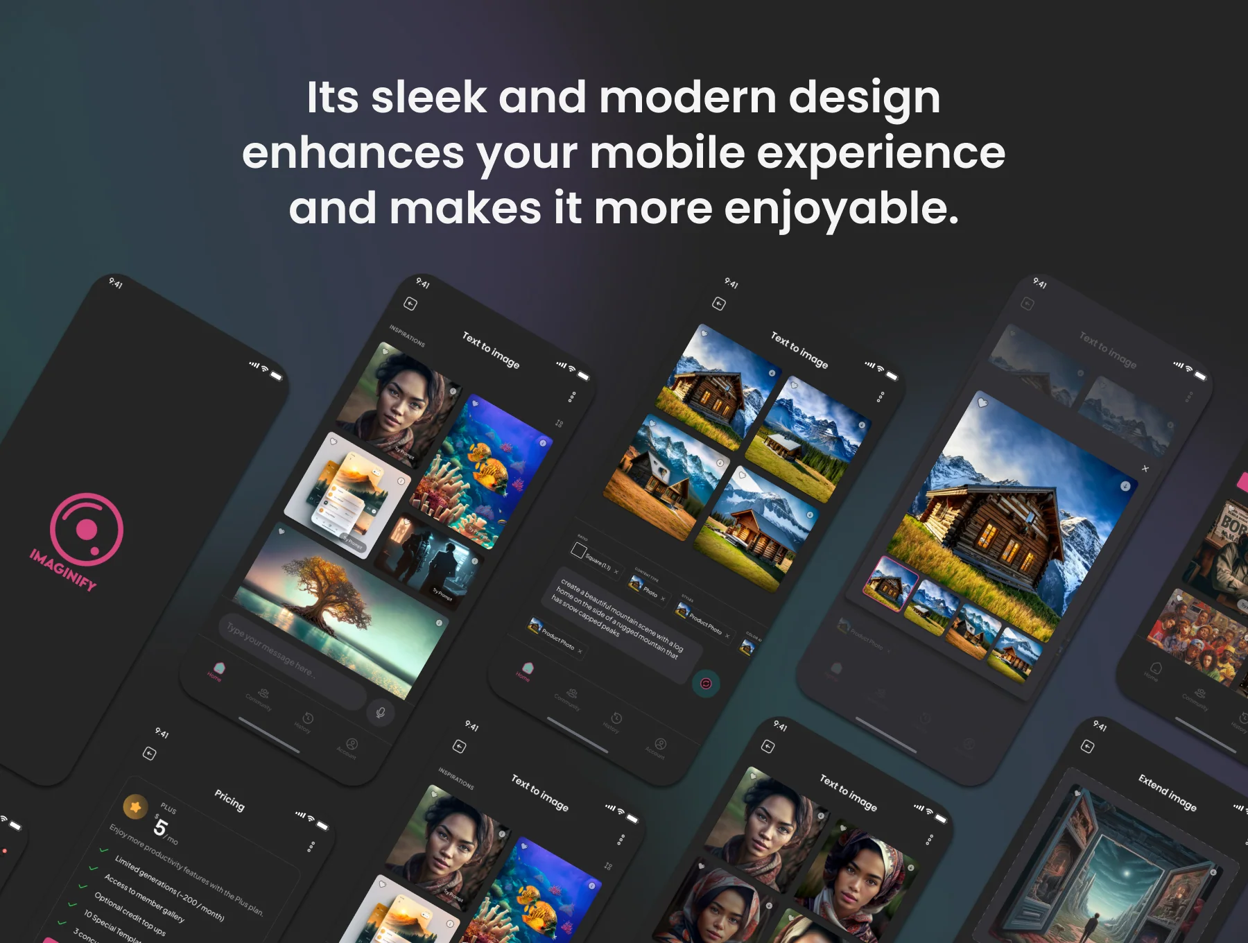 Imaginify - AI Image Generator Mobile App UI Kit 4