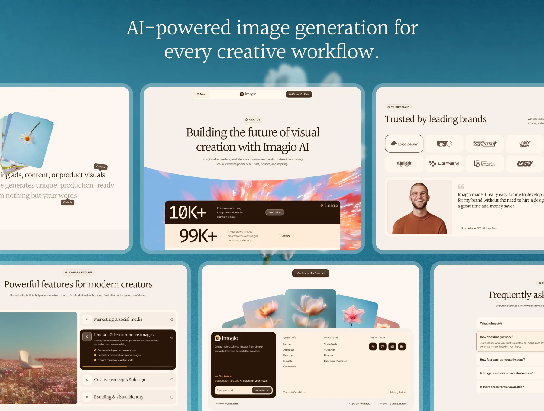 Imagio - Al Image Generator SaaS Website Template 5
