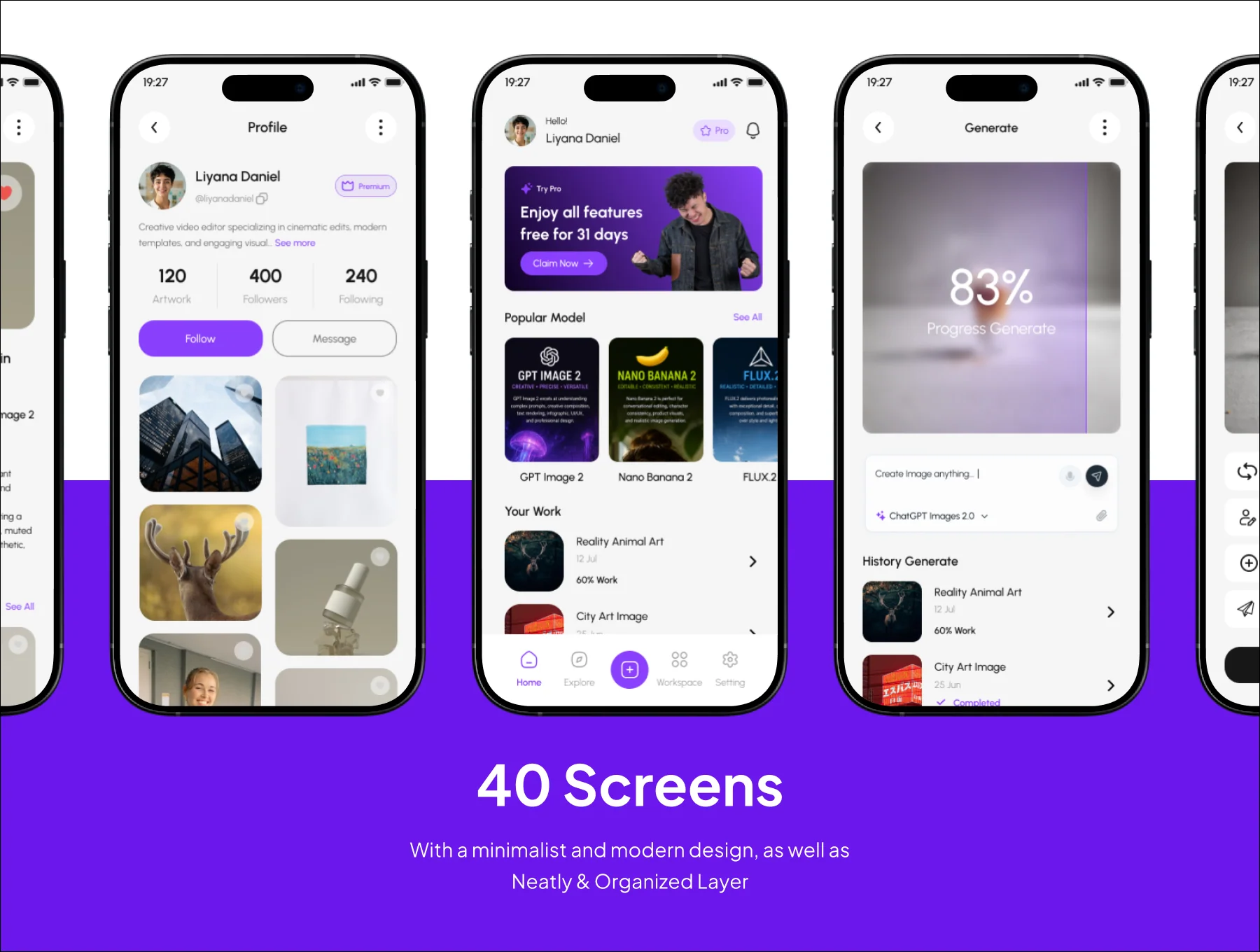 Imagix - AI Image Generator Premium UI KIts App 4