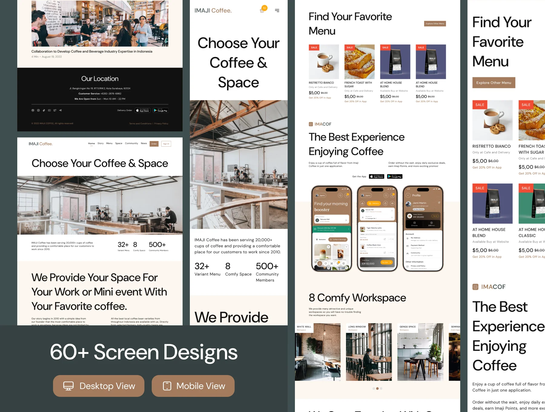 Imaji - Coffee Shop E-Commerce Website UI Kit 3