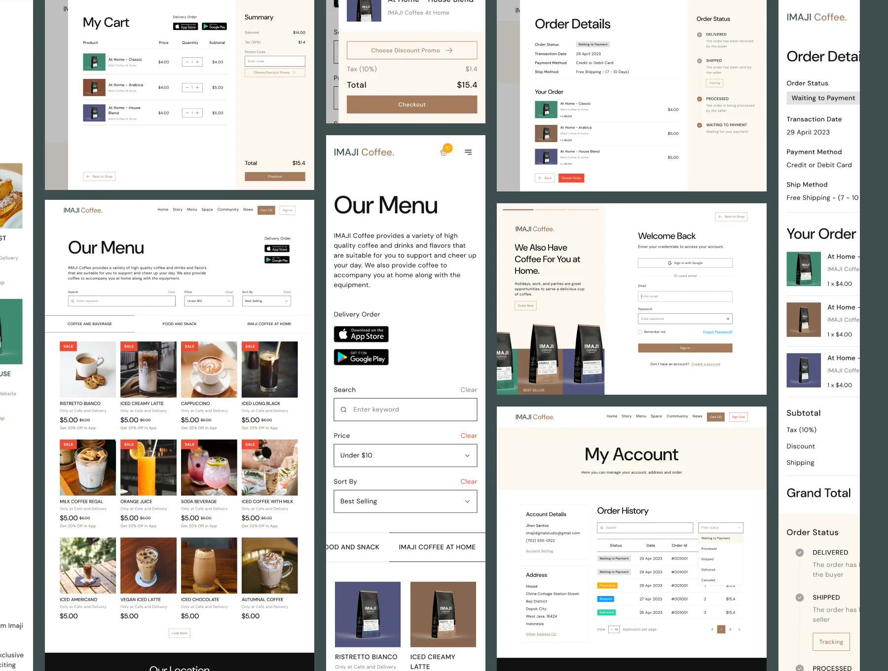 Imaji - Coffee Shop E-Commerce Website UI Kit 4