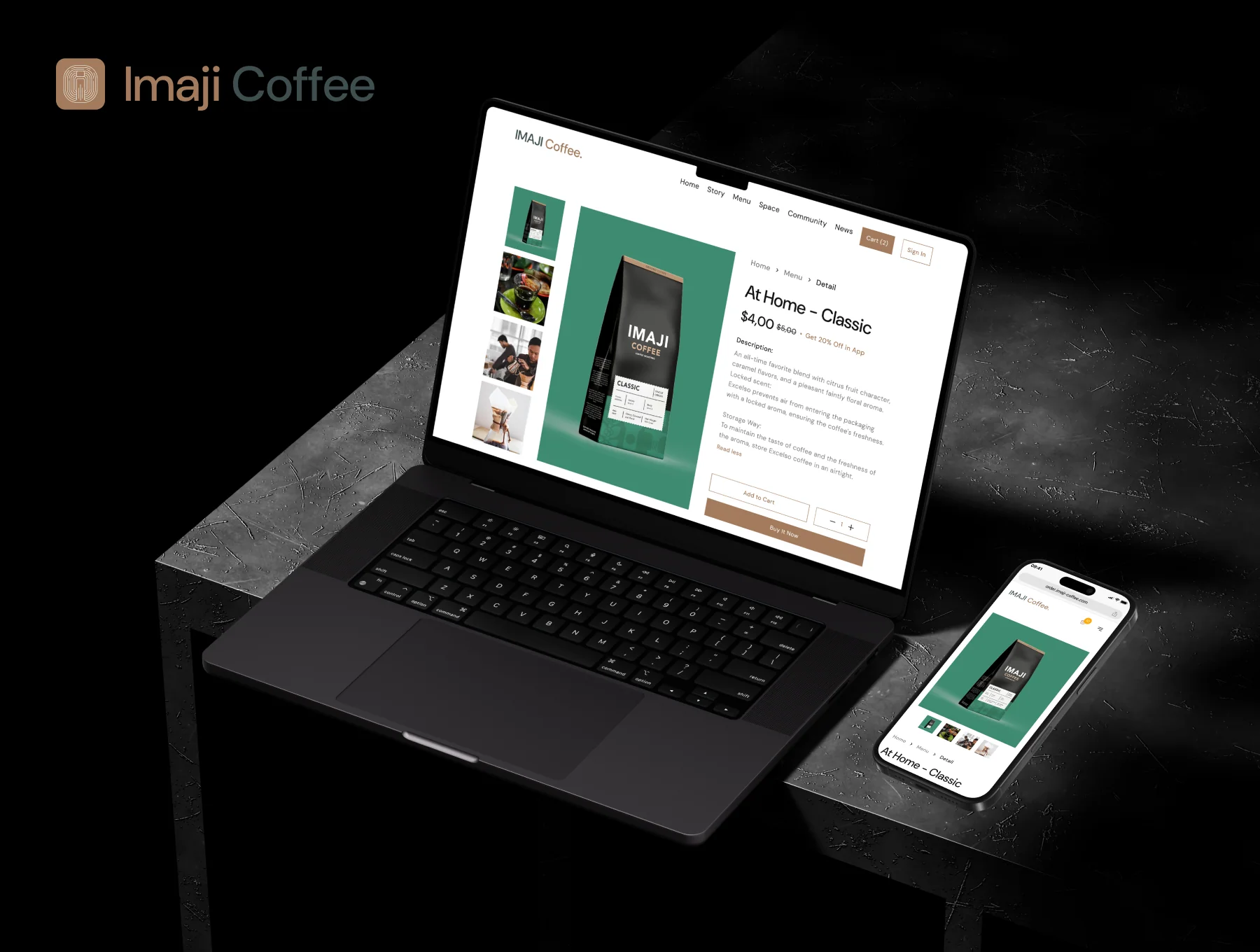 Imaji - Coffee Shop E-Commerce Website UI Kit 7