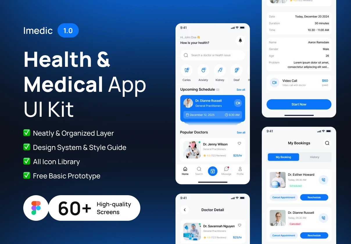 Imedic - Health & Medical App UI Kit