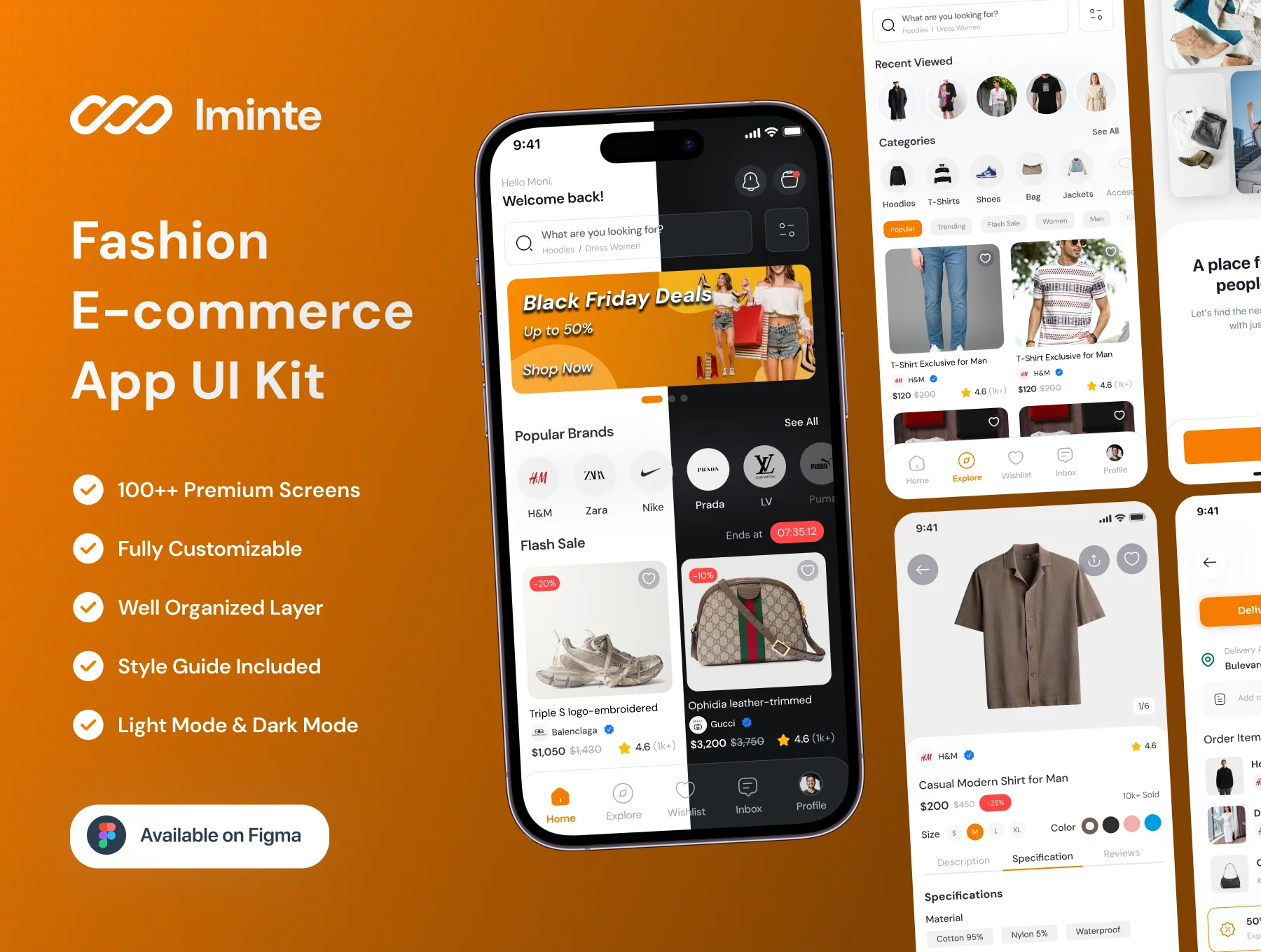 Iminte - Fashion Ecommerce Mobile App UI Kit
