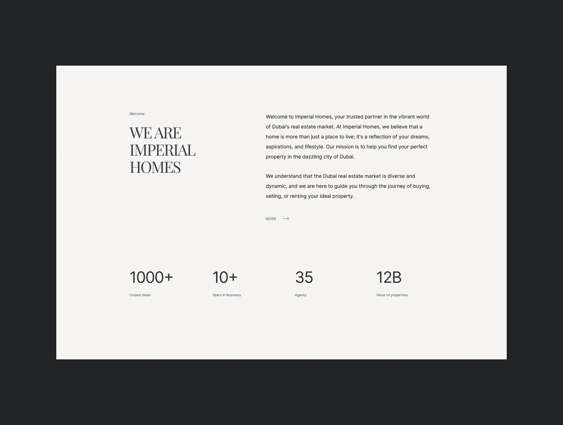 Imperial Homes - Real Estate Framer Template 5
