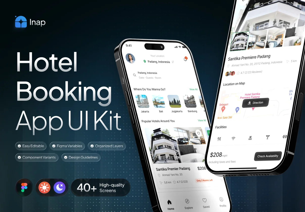 INAP - Hotel Booking Mobile App UI Kit